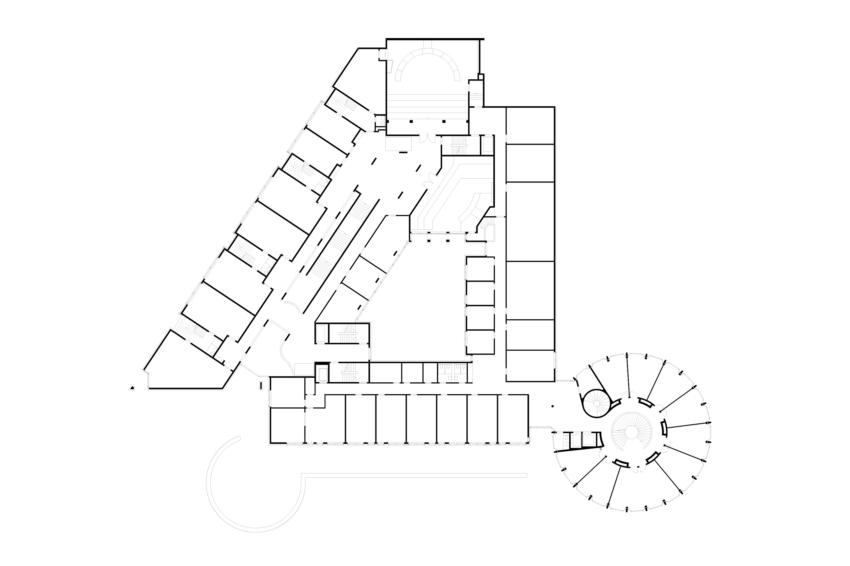 Lausanne_Gericht_Blaettler_Dafflon_Architektur_Holzbau_Plan Grundriss