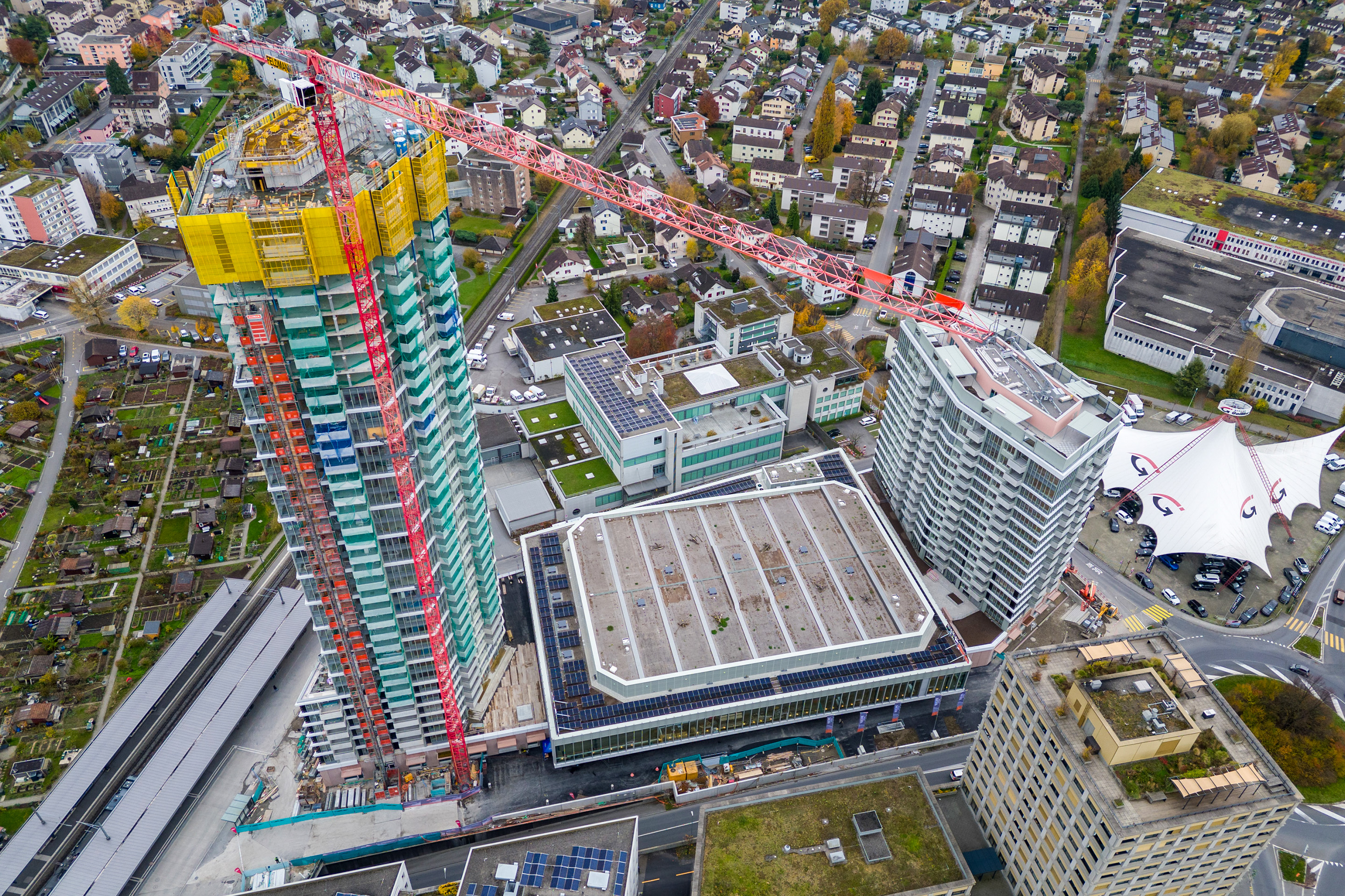 Luftbild Pilatus Arena Kriens