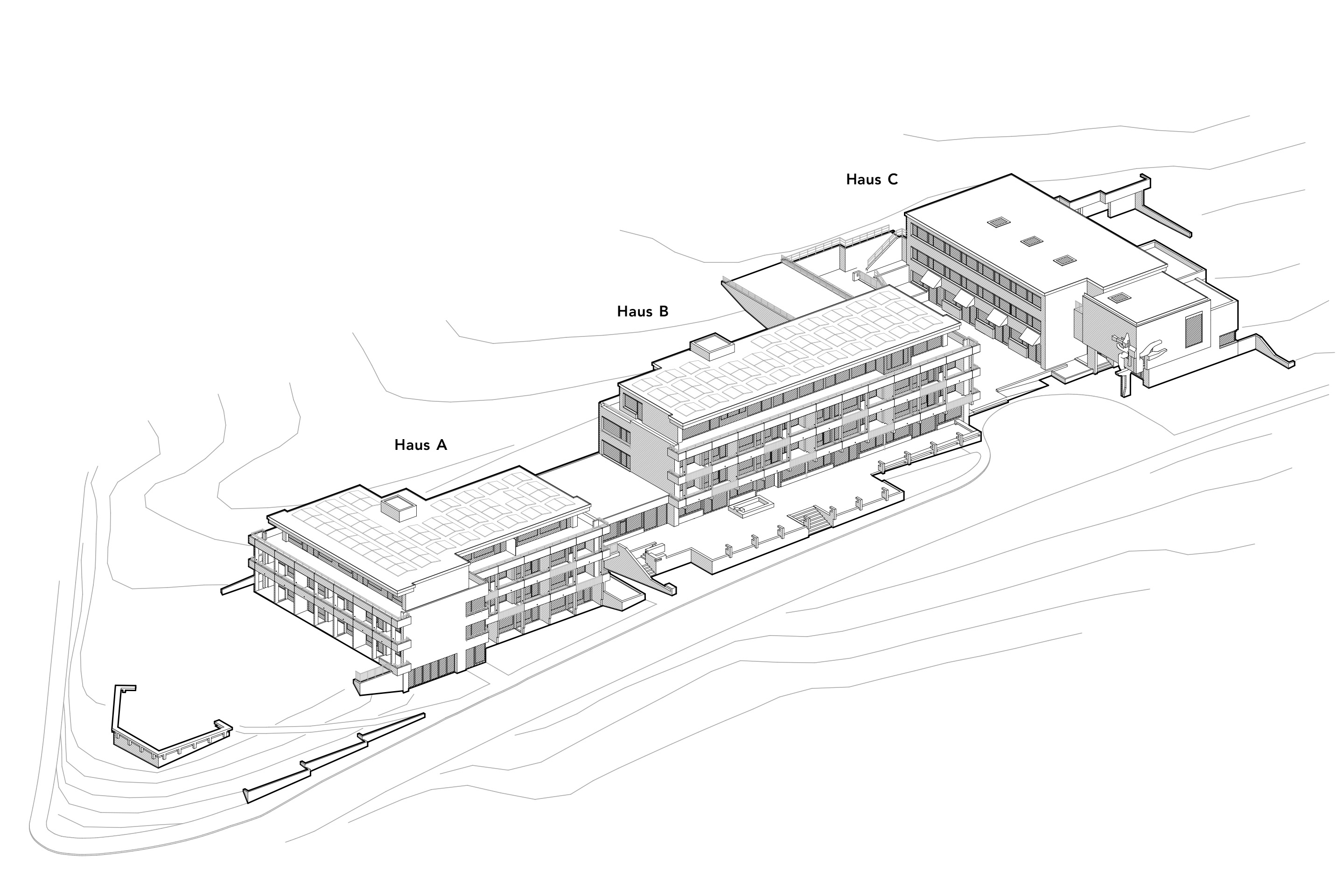 Axonometrie Domino Riehen