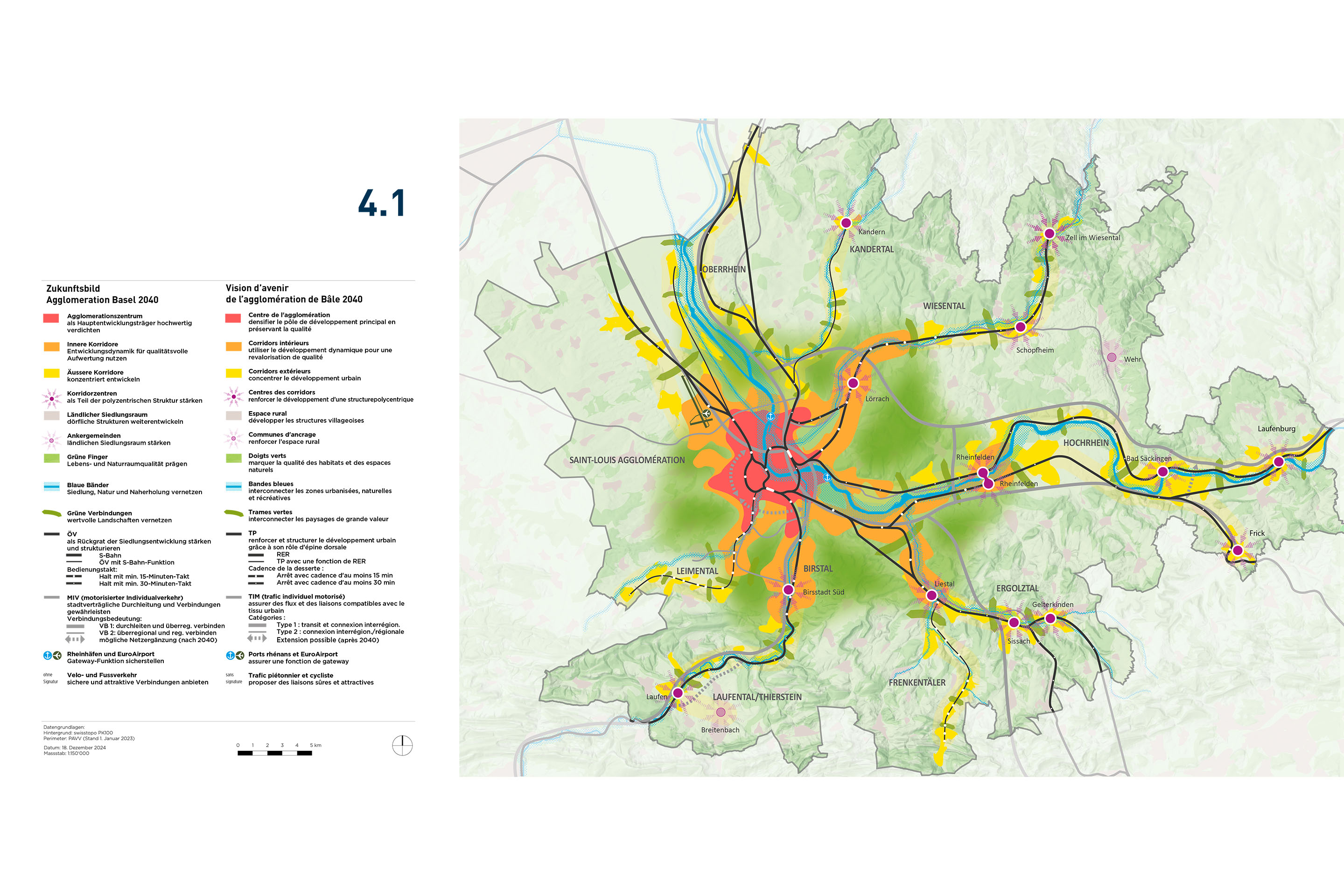 Zukunfstbild 2040 des Agglomerationsprogramms der Region Basel