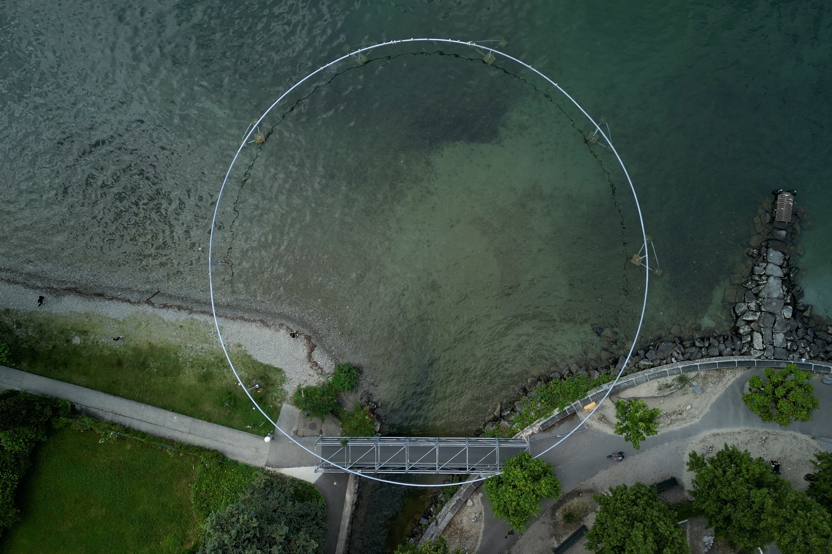 Luftbild «Cercle des Oiseaux» Lausanne