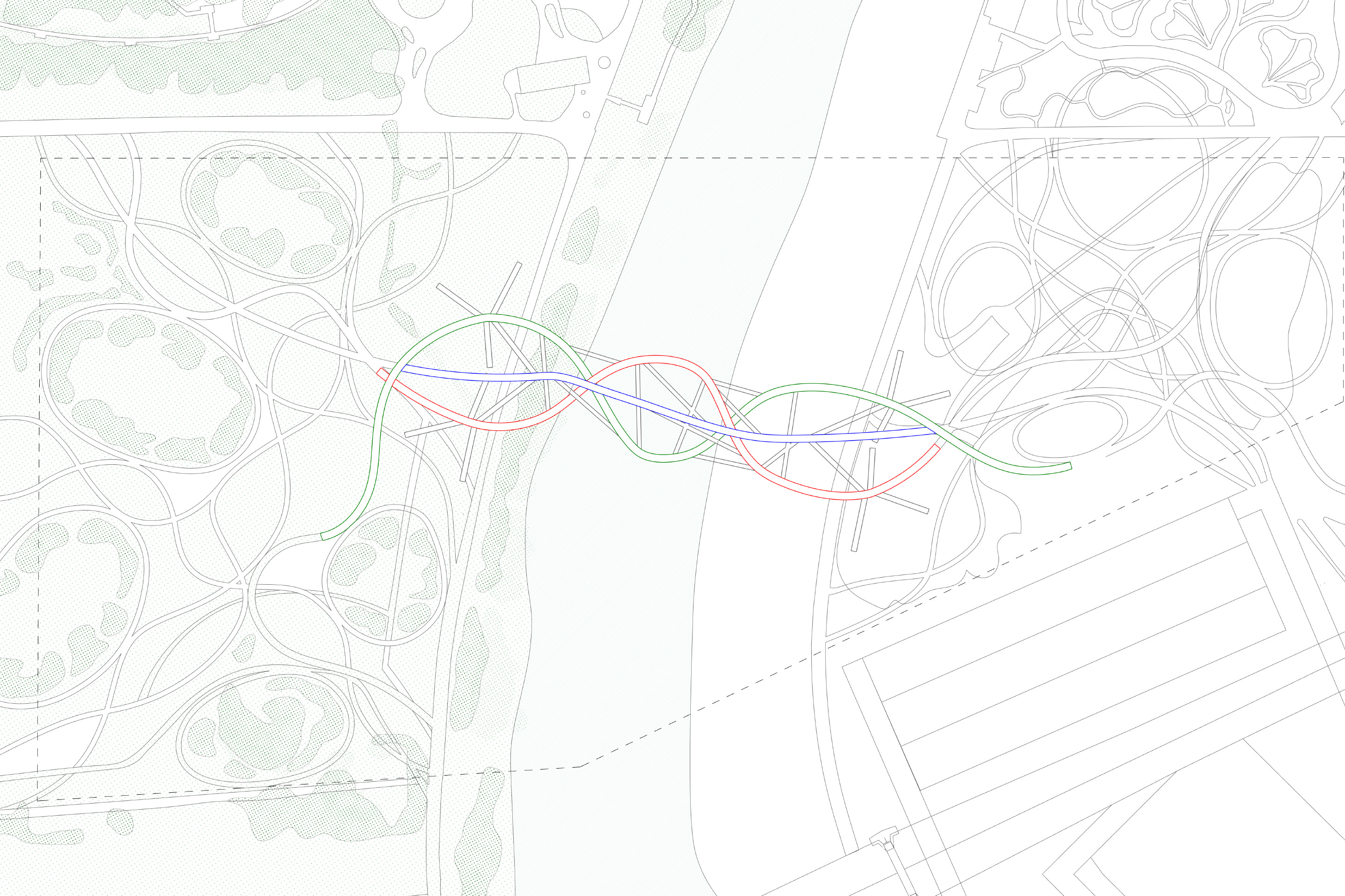 Nanjing Fussgaenger Bruecke Situation Plan