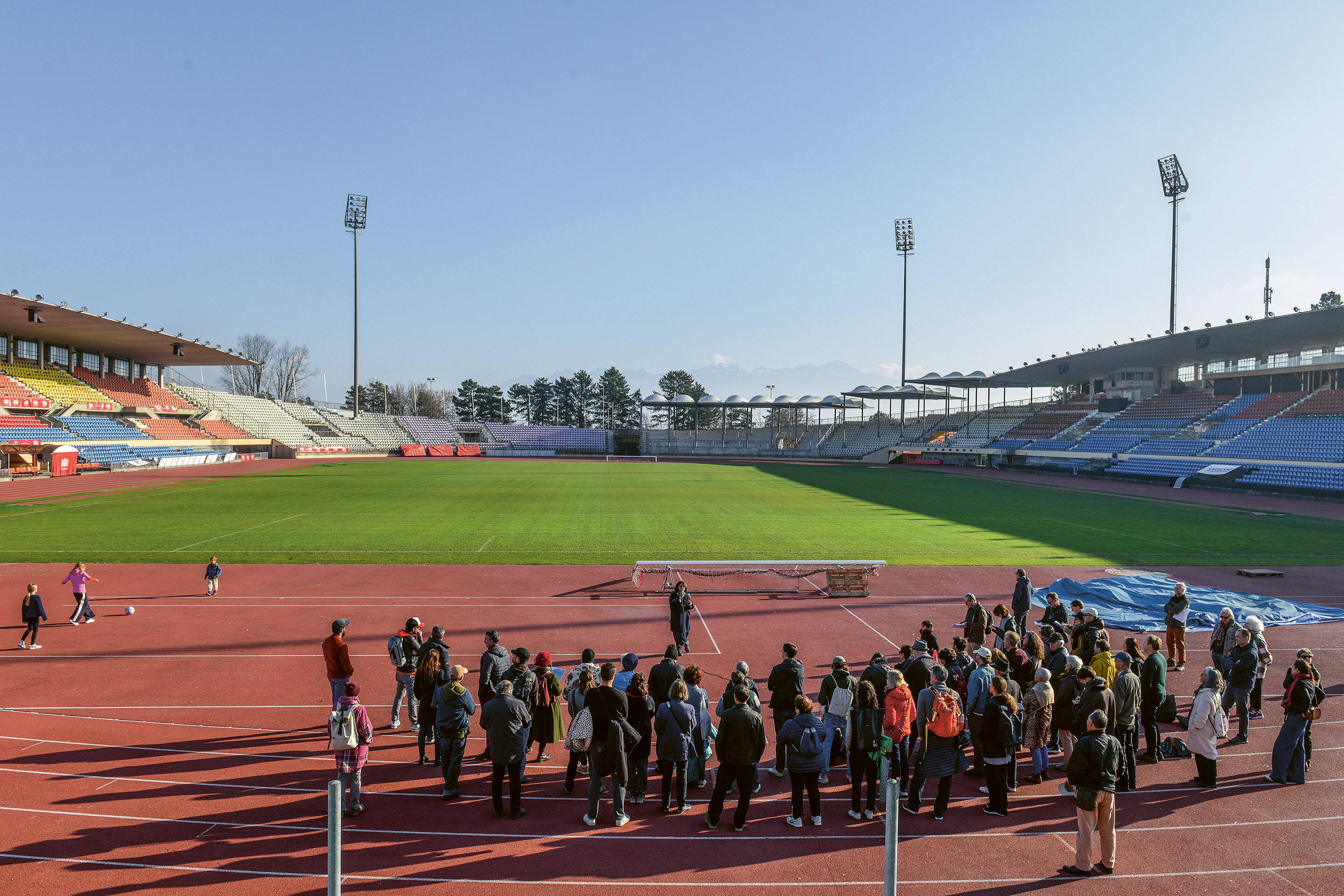 Intérieur de l'enceinte du stade de la Pontaise
