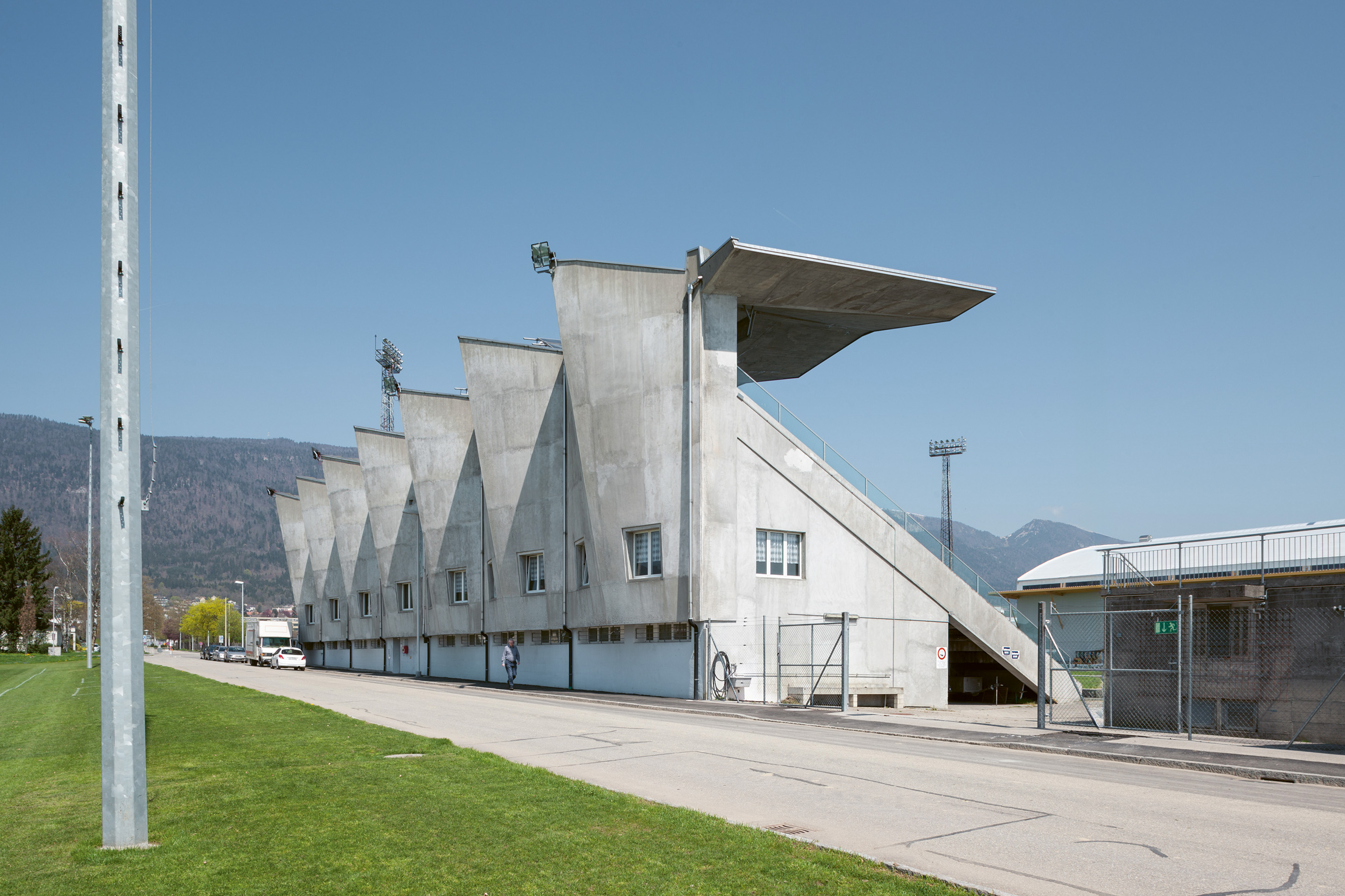 Stadion Brühl Grenchen Rückfassade