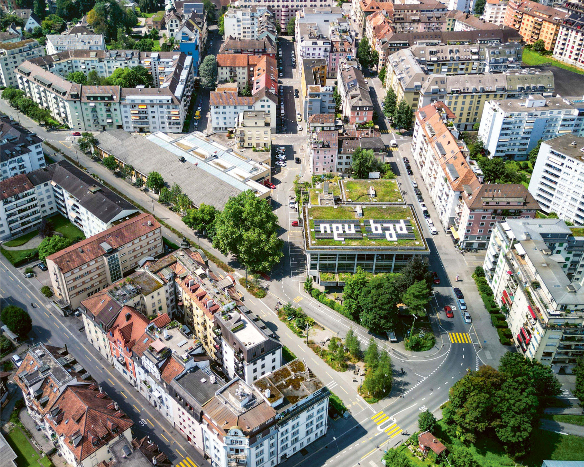 Vue aérienne zone Kleinmatt-Bireggstrasse Lucerne