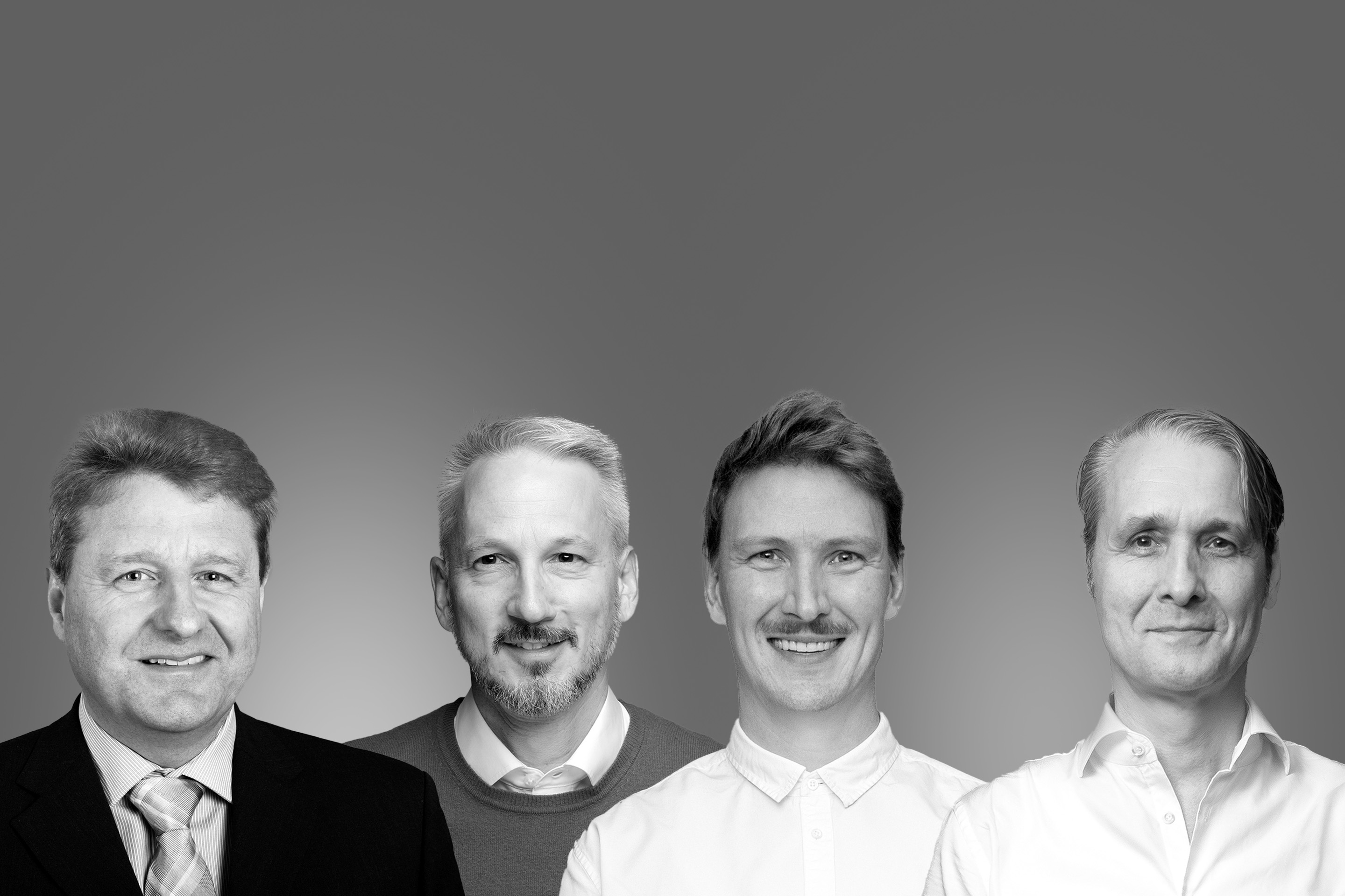 Markus Juchli, Direktor von kenova 2005 – 2025 und Projektleiter Bauherr; Joachim Rutz,  Dipl. Ing. ETH, Umweltingenieurwesen, VRP und Partner bei TBF + Partner; Johannes Süssbier, Dipl.-Ing. Architektur, Mitglied der erweiterten Geschäftsleitung bei Penzel Valier; Christian Penzel, Dipl.-Ing. Architekt  TU Berlin, Gründungs­partner bei Penzel Valier