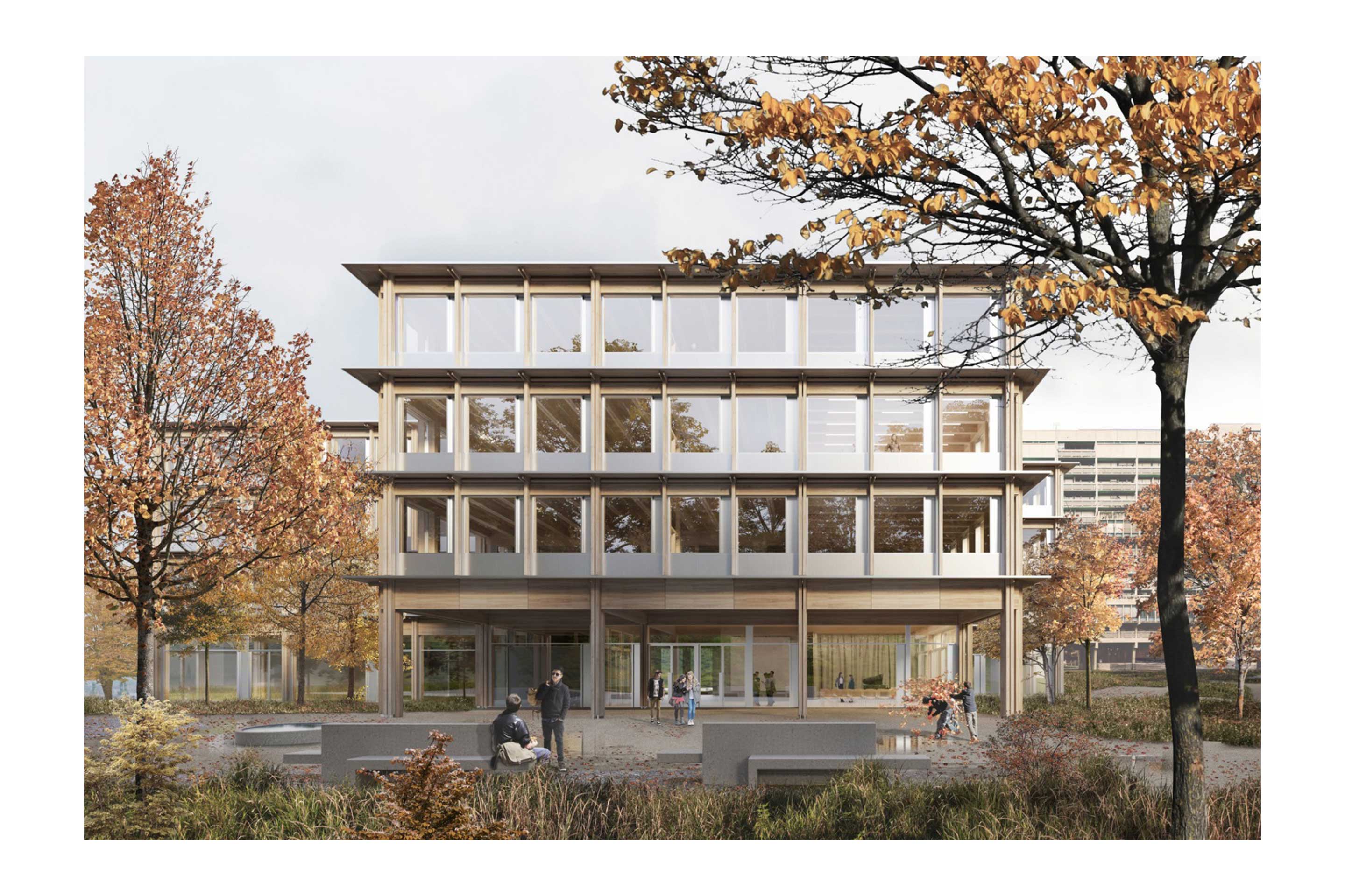 Holzbau berühren | Neubau Sekundarschule Im Isengrind