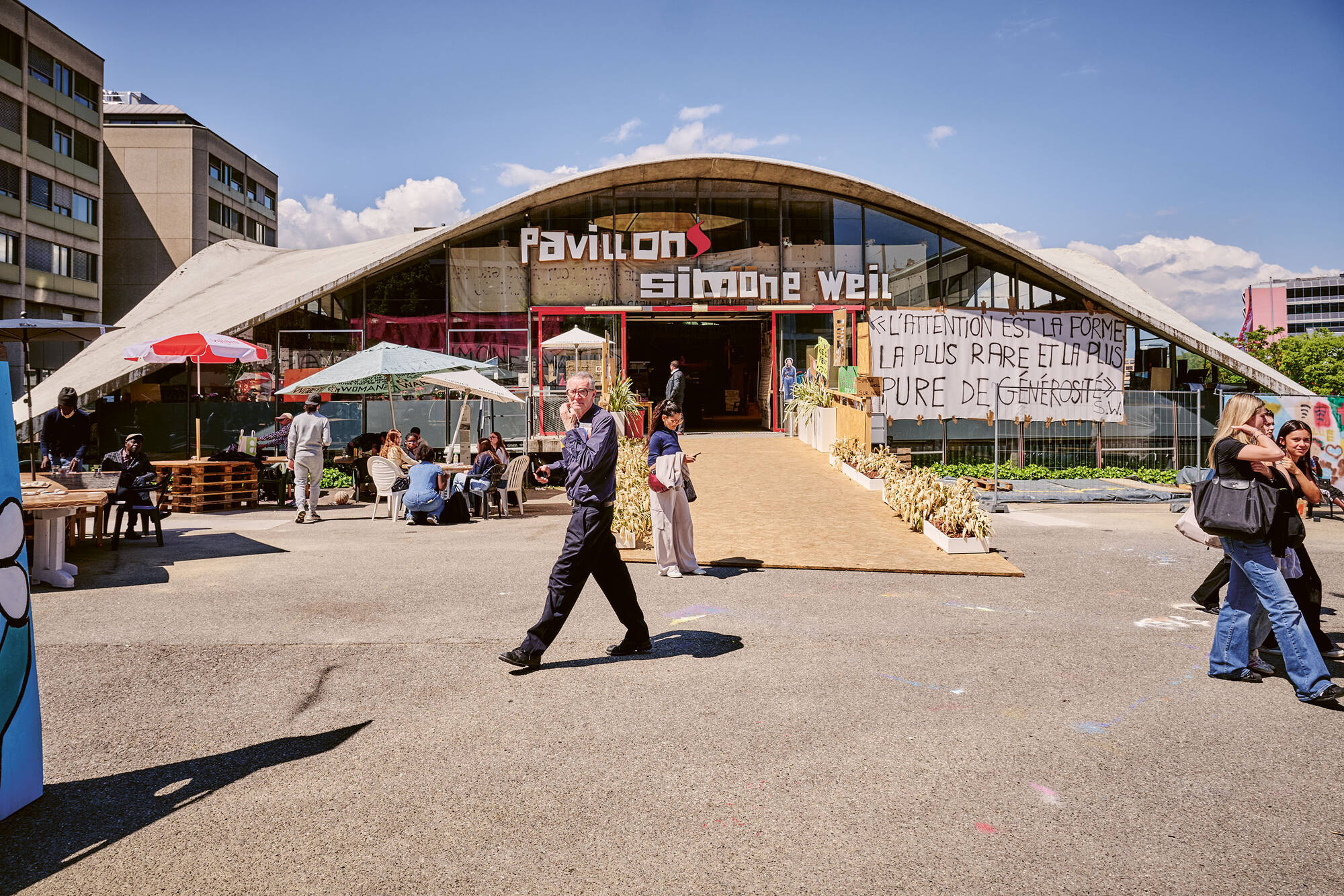 Extérieur du Pavillon Sicli à Genève, transformé en Pavillon Simone Weil