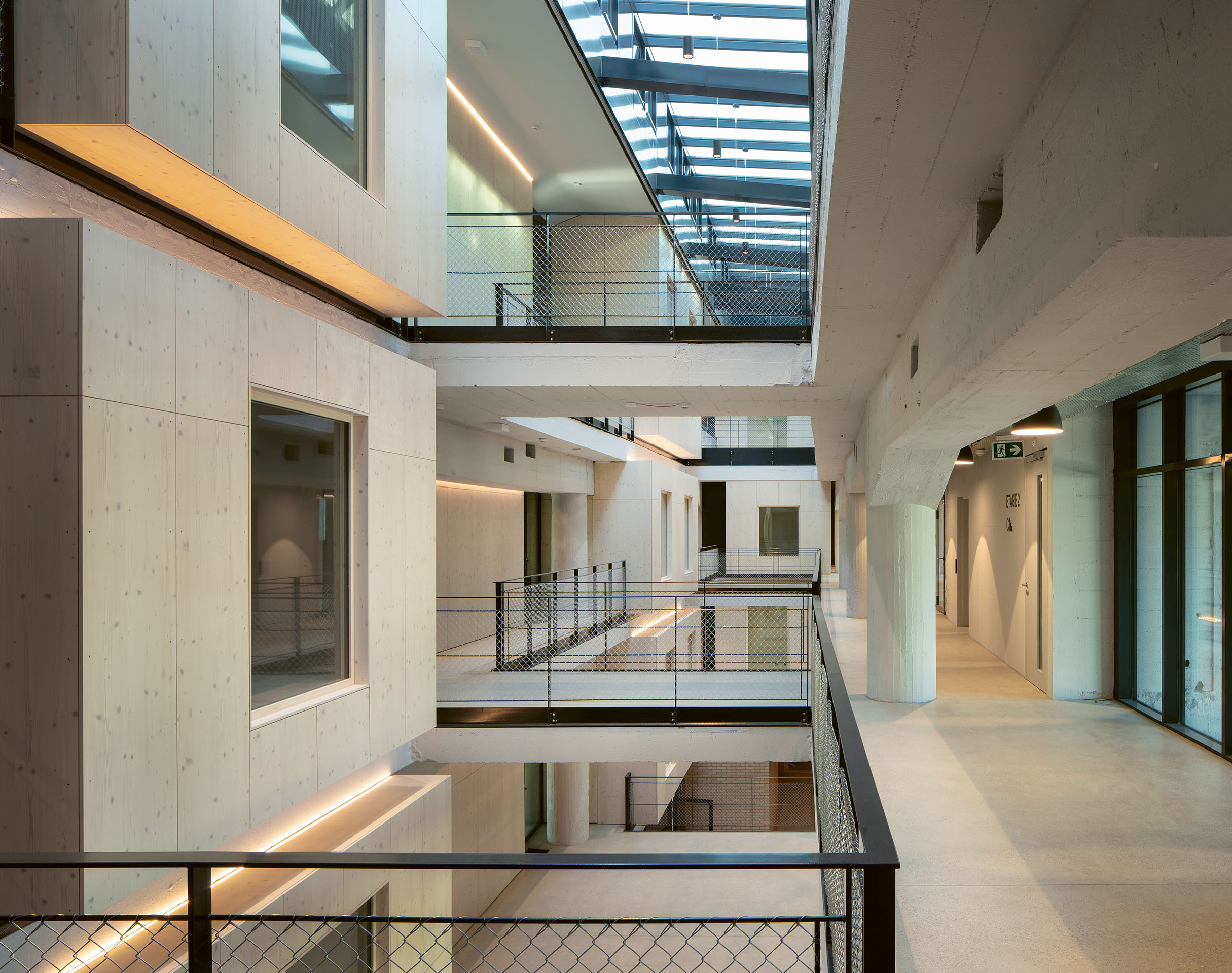 Atrium intérieur au niveau 2, Creative Factory Renens