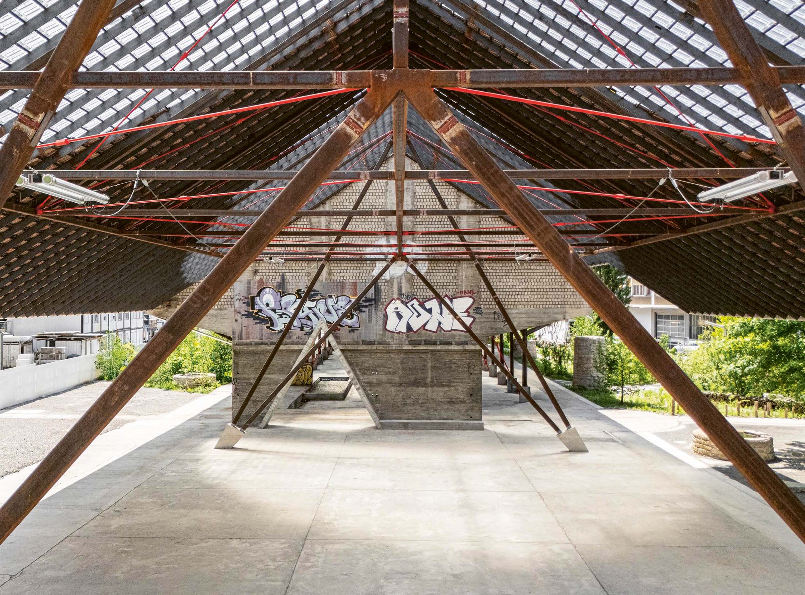 Stahlhalle Koch Park Zürich Tragwerk Bild
