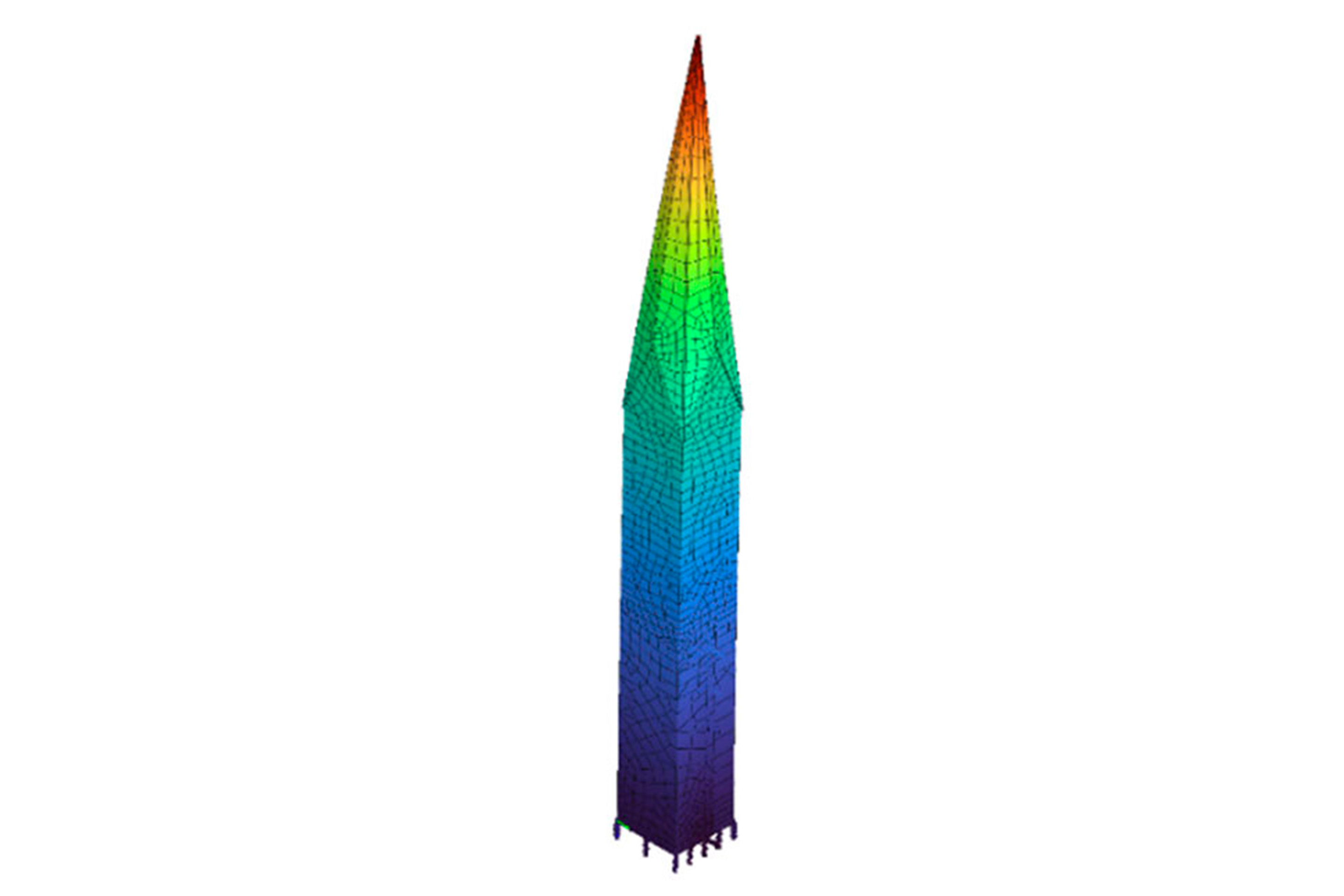 Zuoz Kirche Finite Elemente FE Modell Grafik