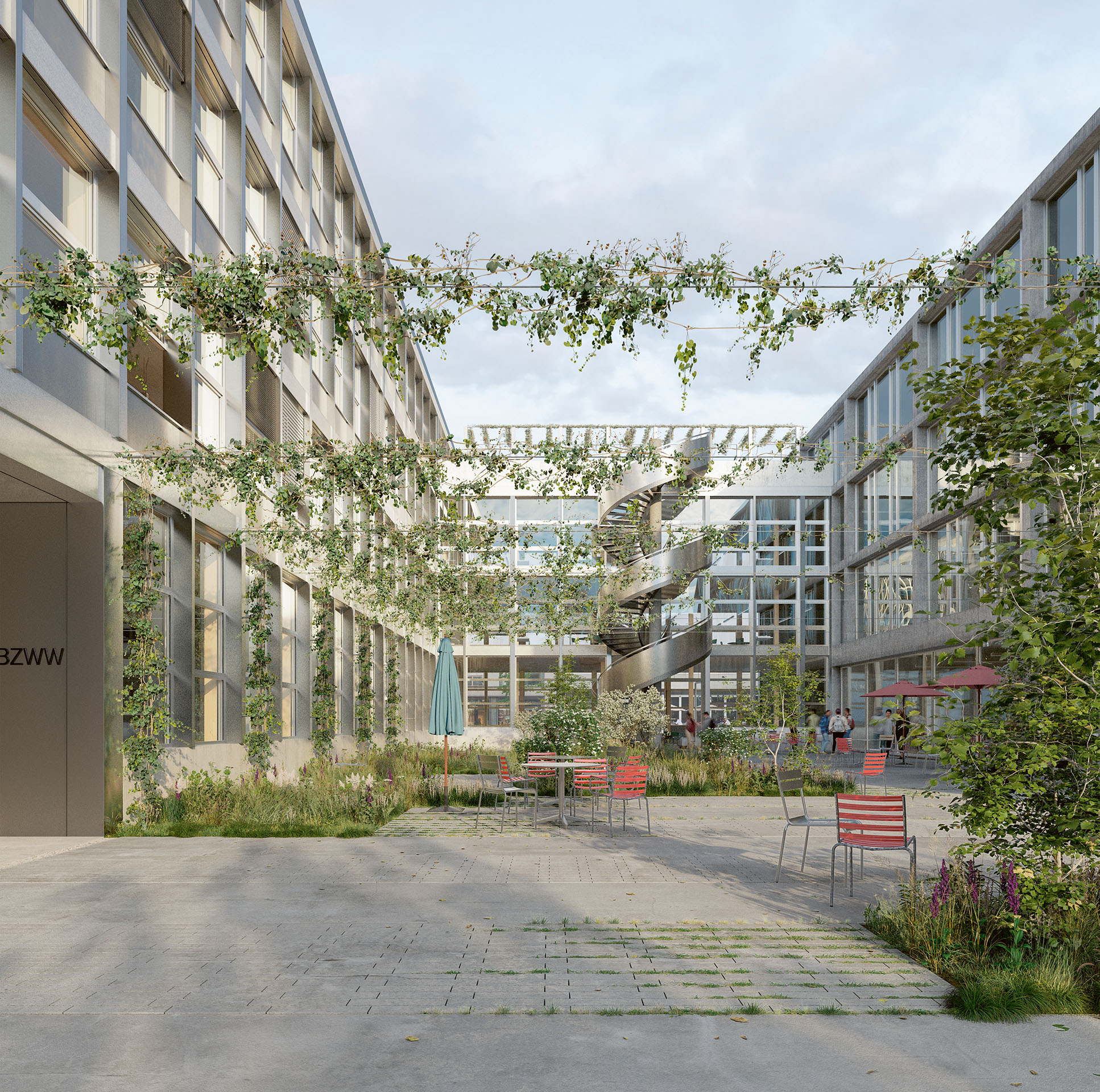 BBZ Weinfelden Visualisierung Hof