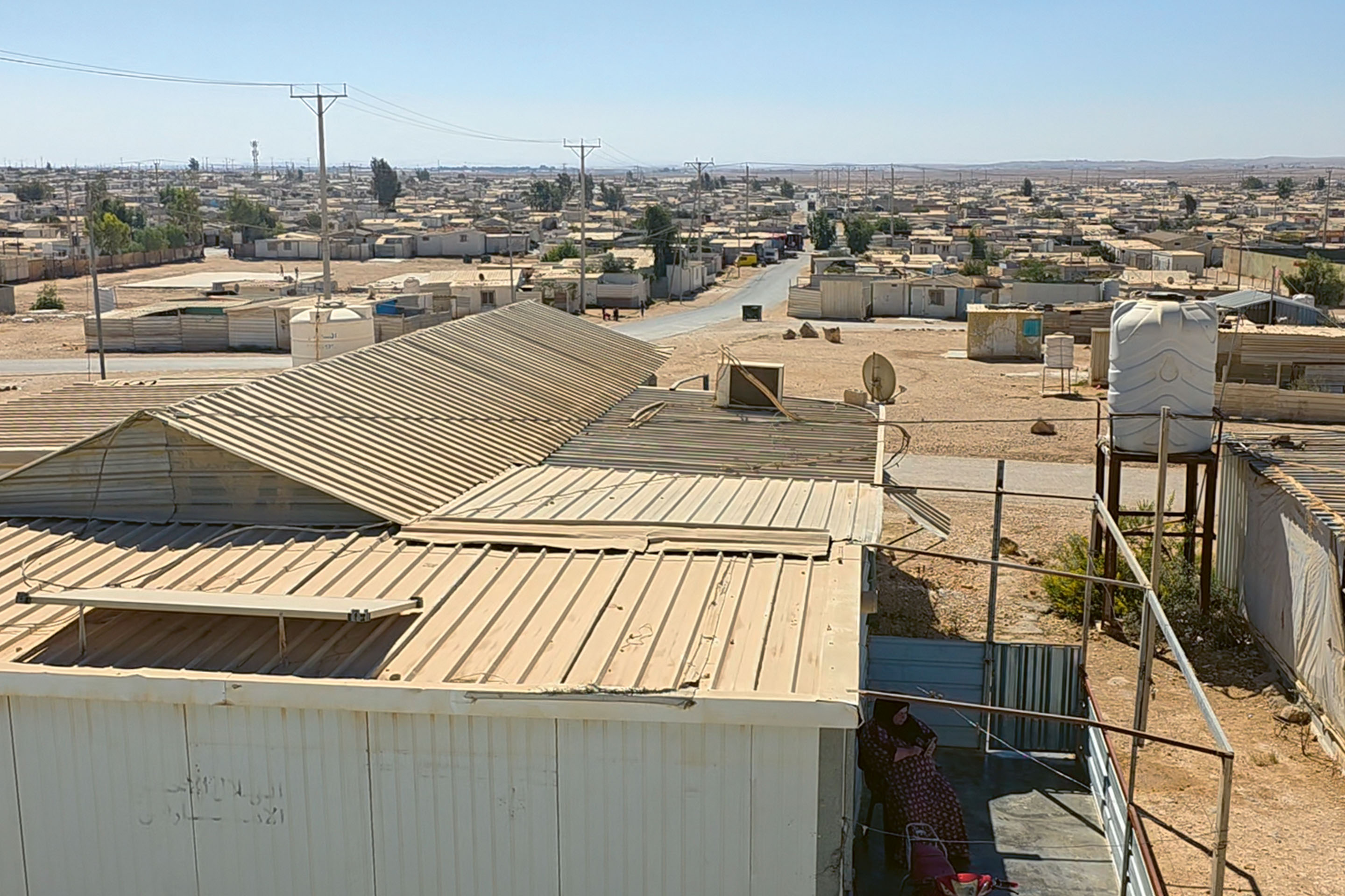 View of Zaatari Camp from an elevated viewpoint.
