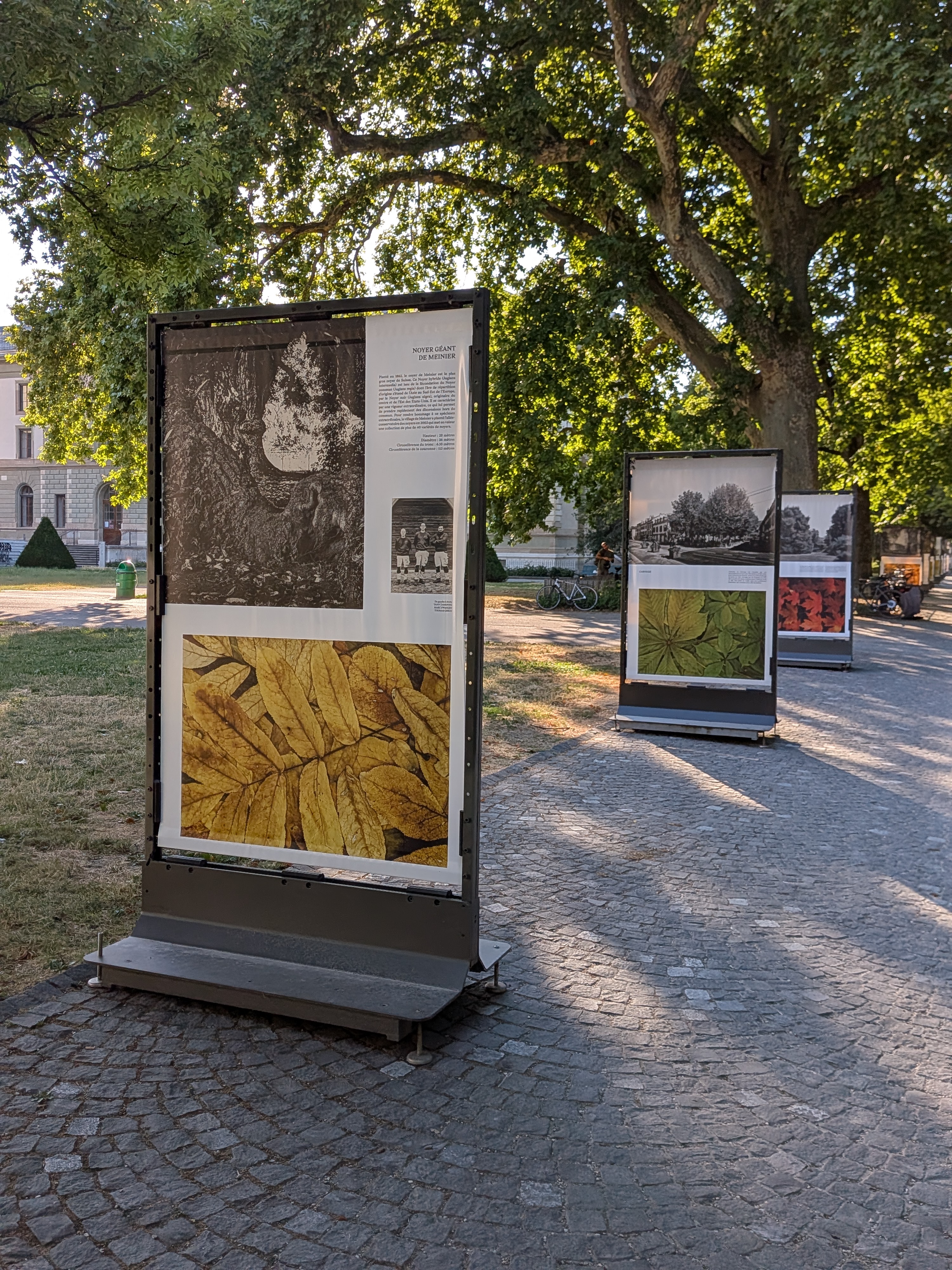 Vue de l'exposition au parc des Bastions