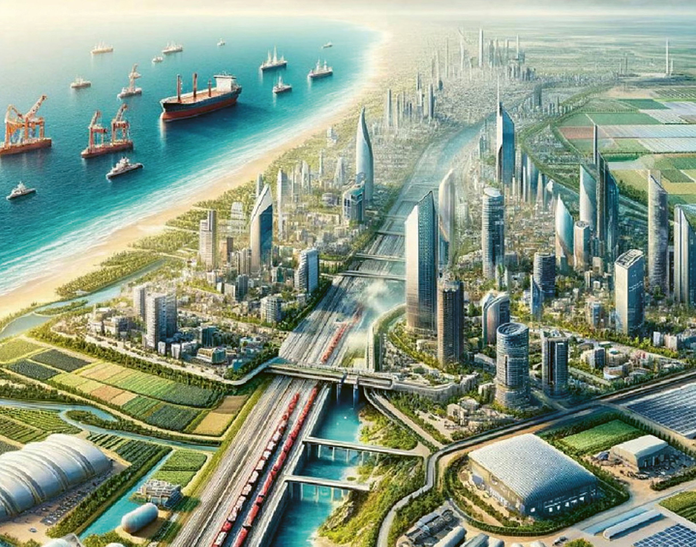 Visualisation of the Sunrise project for the reconstruction of the Gaza Strip.