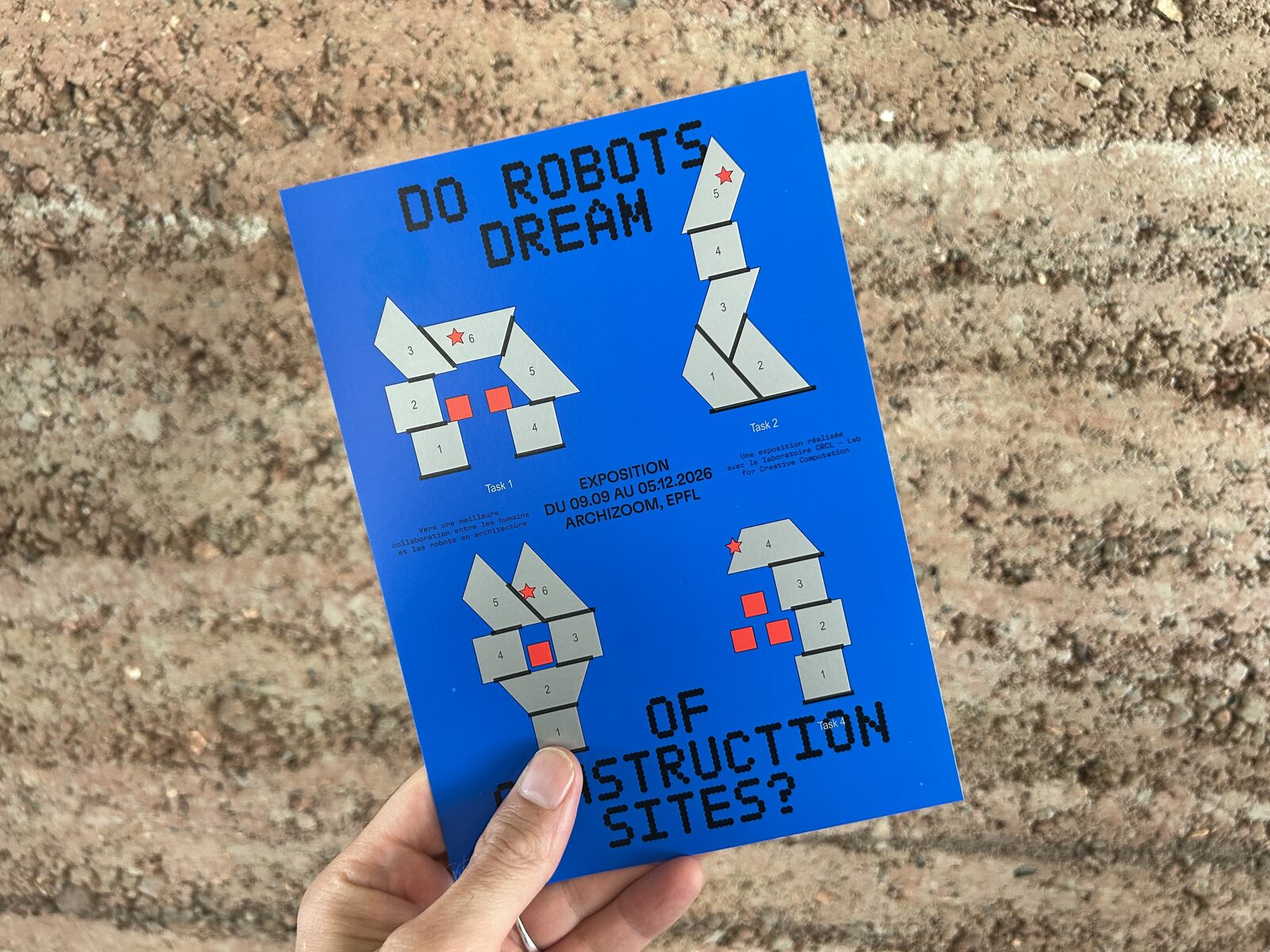 Archizoom, exposition Do Robots Dream of Construction Sites, CRCL EPFL, 2026