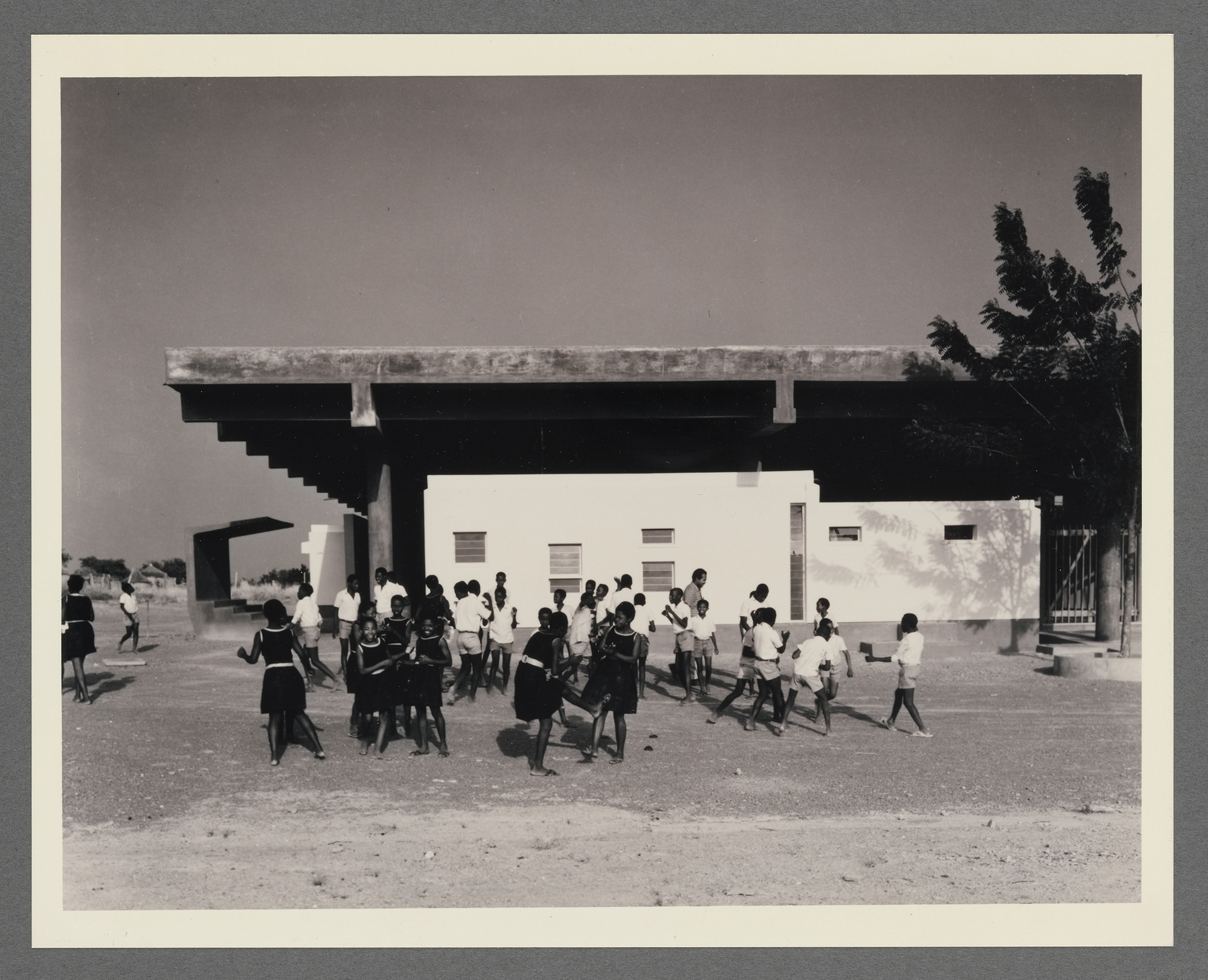 Children outside Bolgatanga Library, Ghana. December 1967.