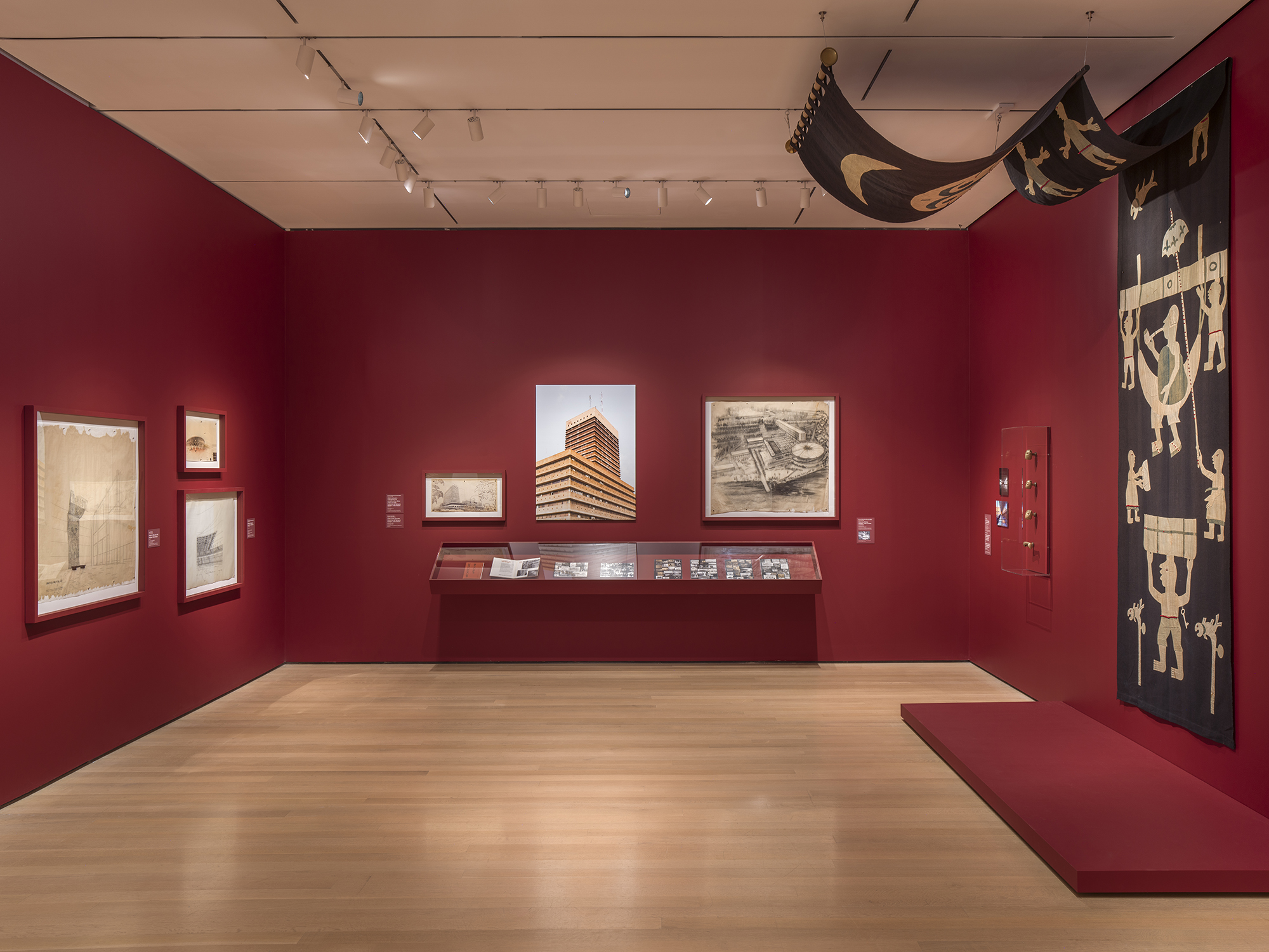 Installation view, Architects of Liberation: Modernism in Western Africa, on view at The Museum of Modern Art, New York, from July 5, 2026 through January 2, 2027.