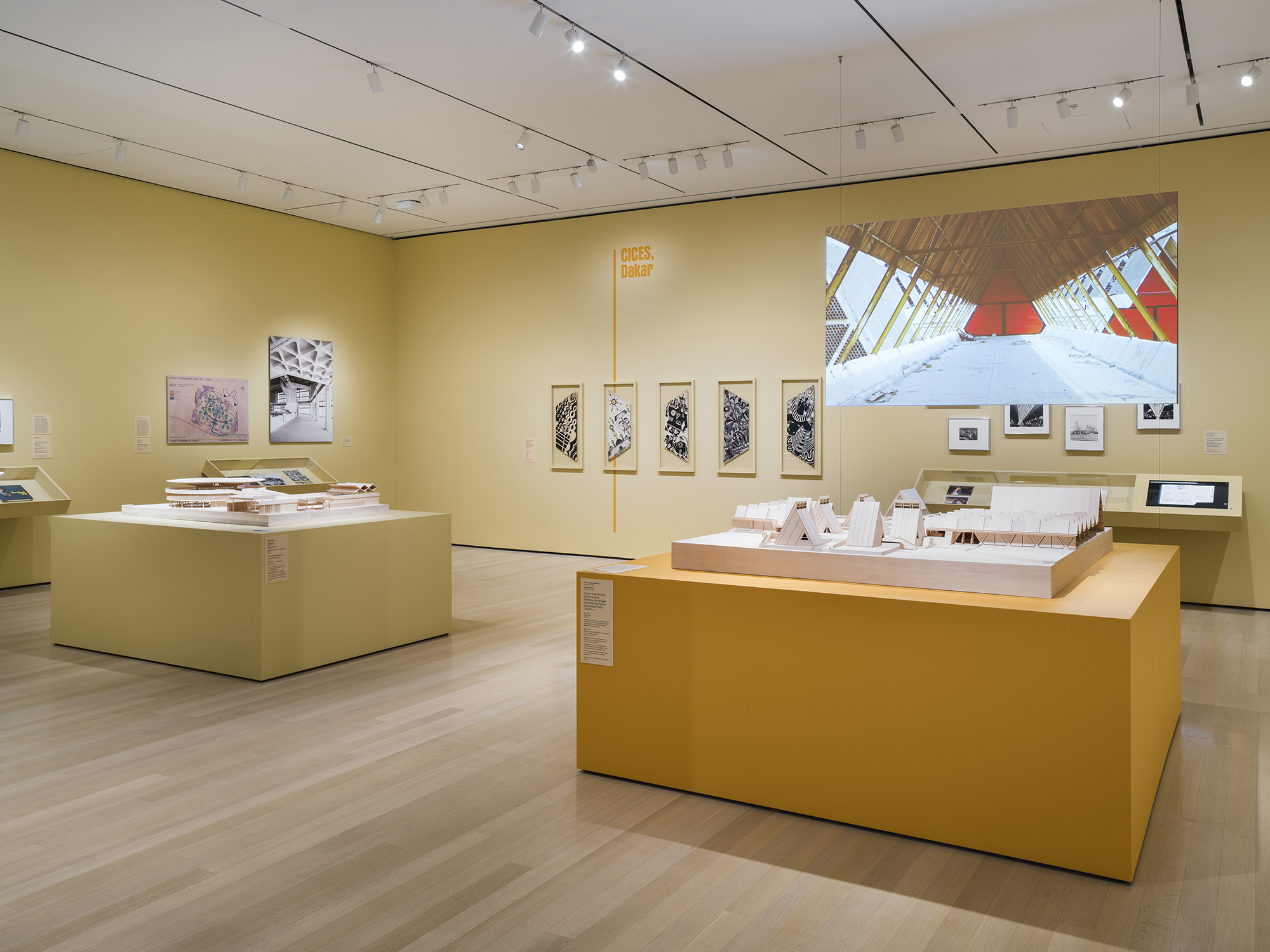 Installation view, Architects of Liberation: Modernism in Western Africa, on view at The Museum of Modern Art, New York, from July 5, 2026 through January 2, 2027.