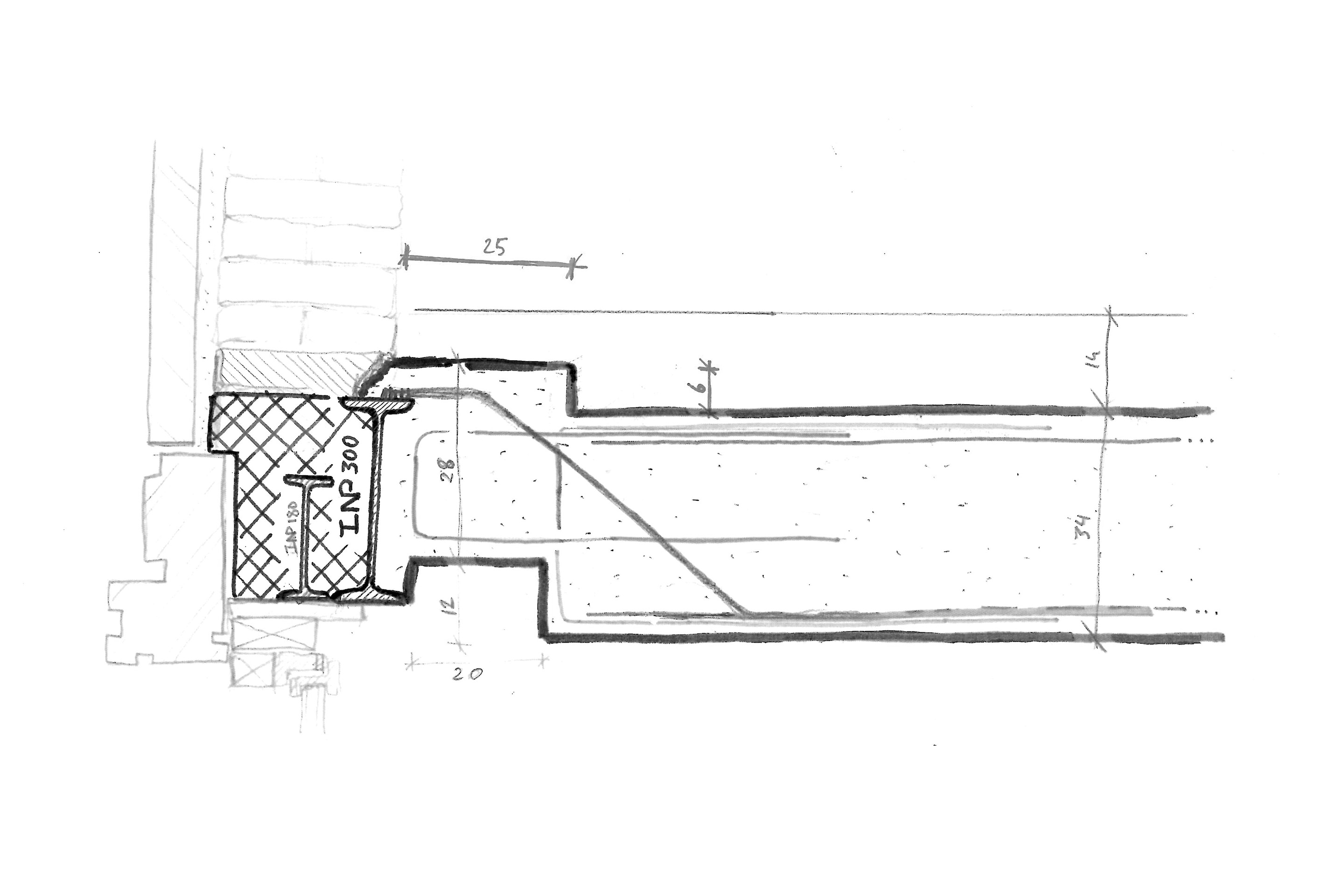 Globus Basel Anschlussdetail Fassade 1932