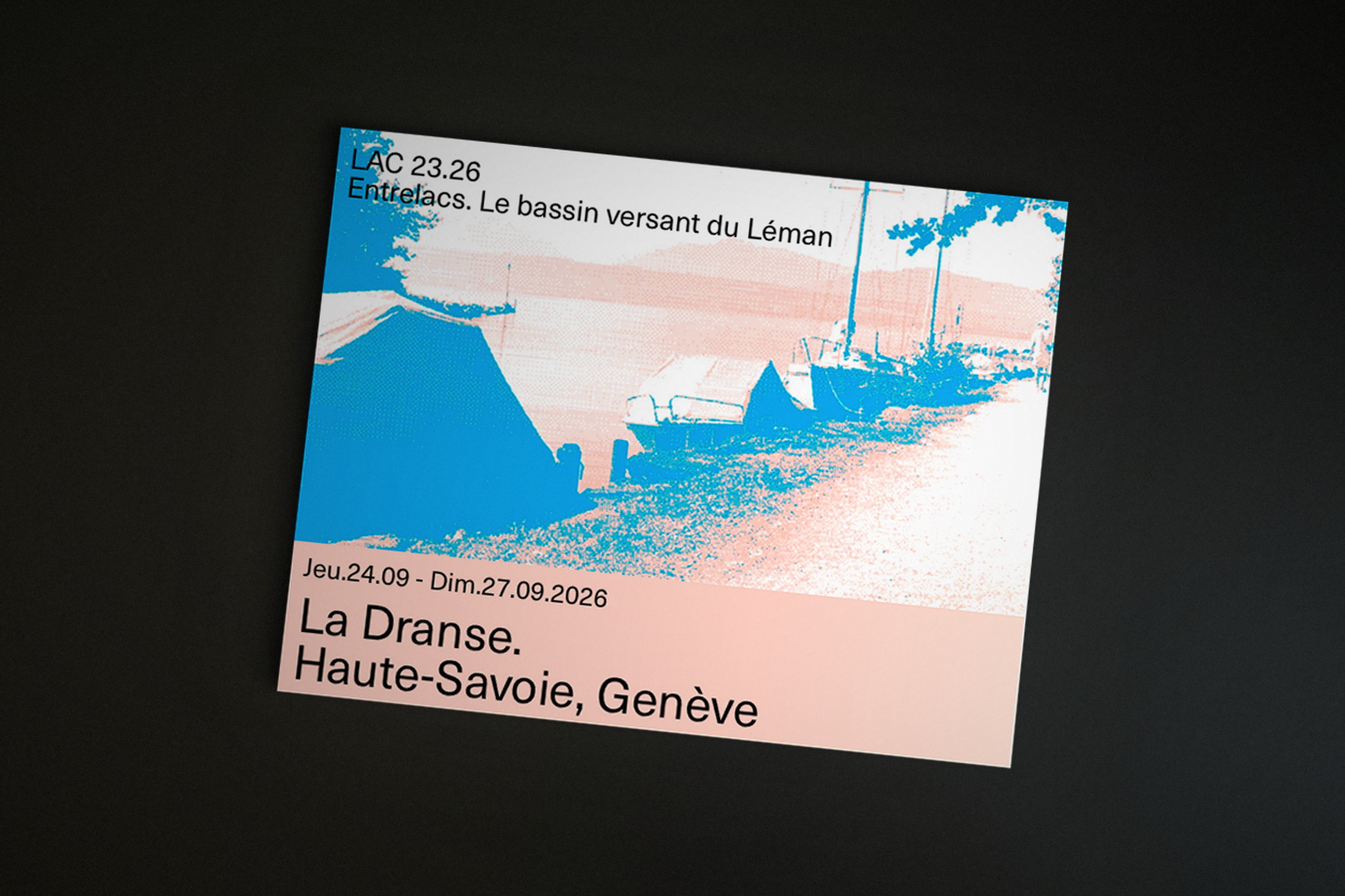 Affiche LAC 23.26 «La Dranse», Haute-Savoie/Genève, photographiée sur fond sombre