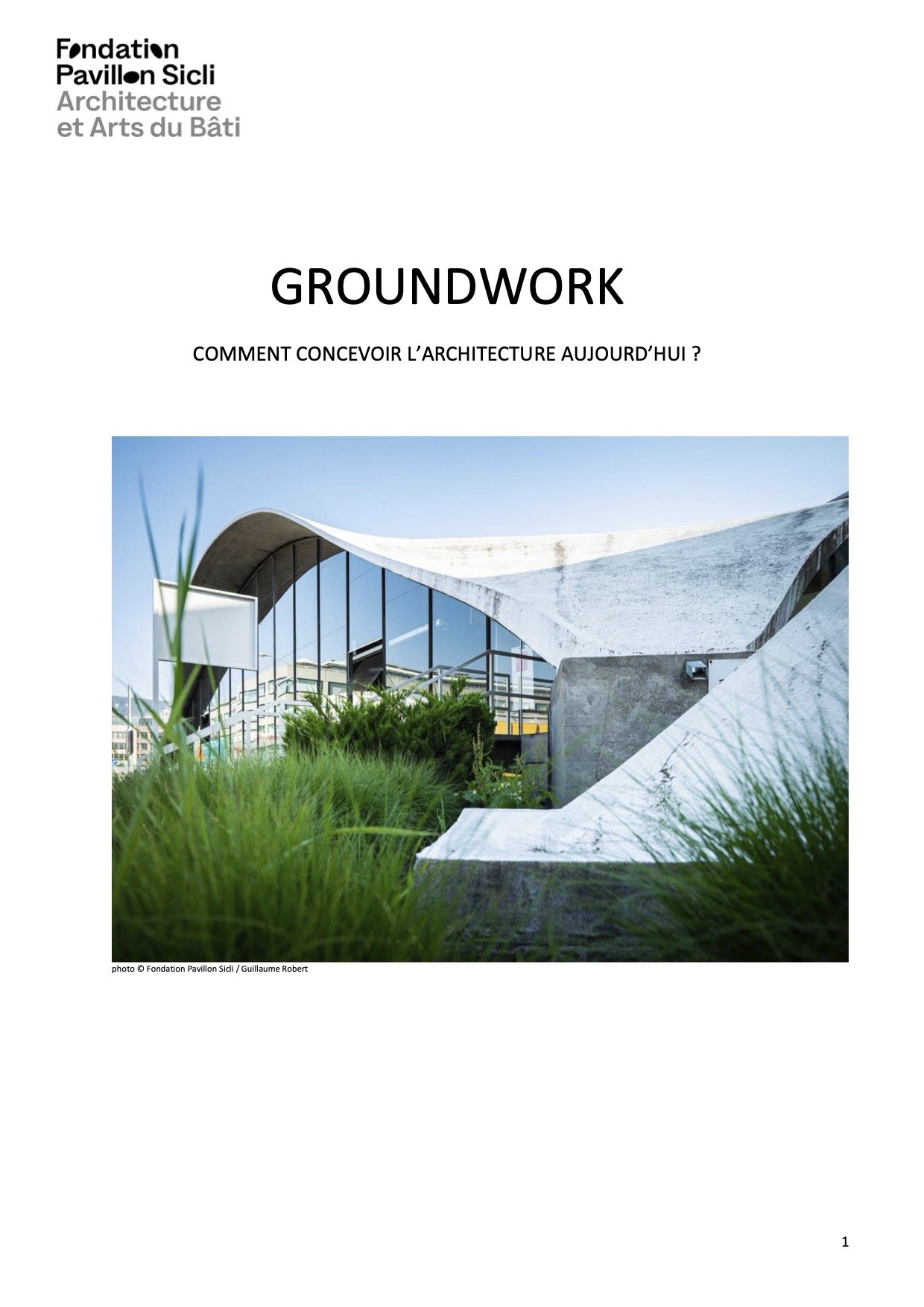 Affiche portrait de l’appel à projets Groundwork.