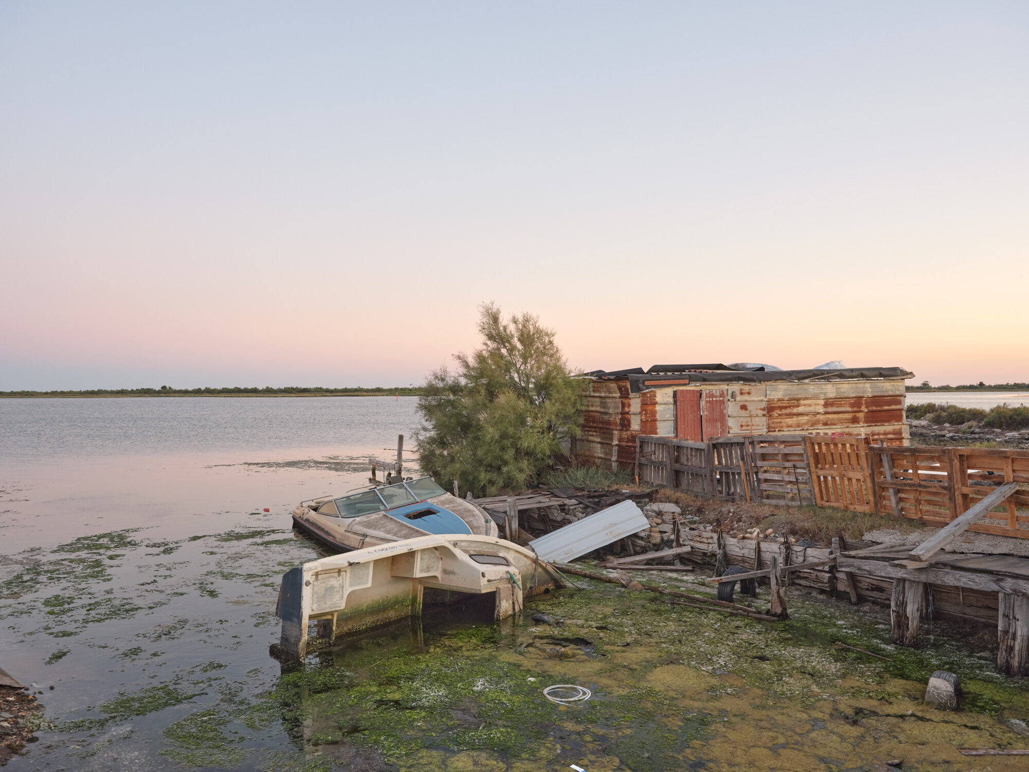 Le delta du Rhône à Port-Saint-Louis, Camargue.