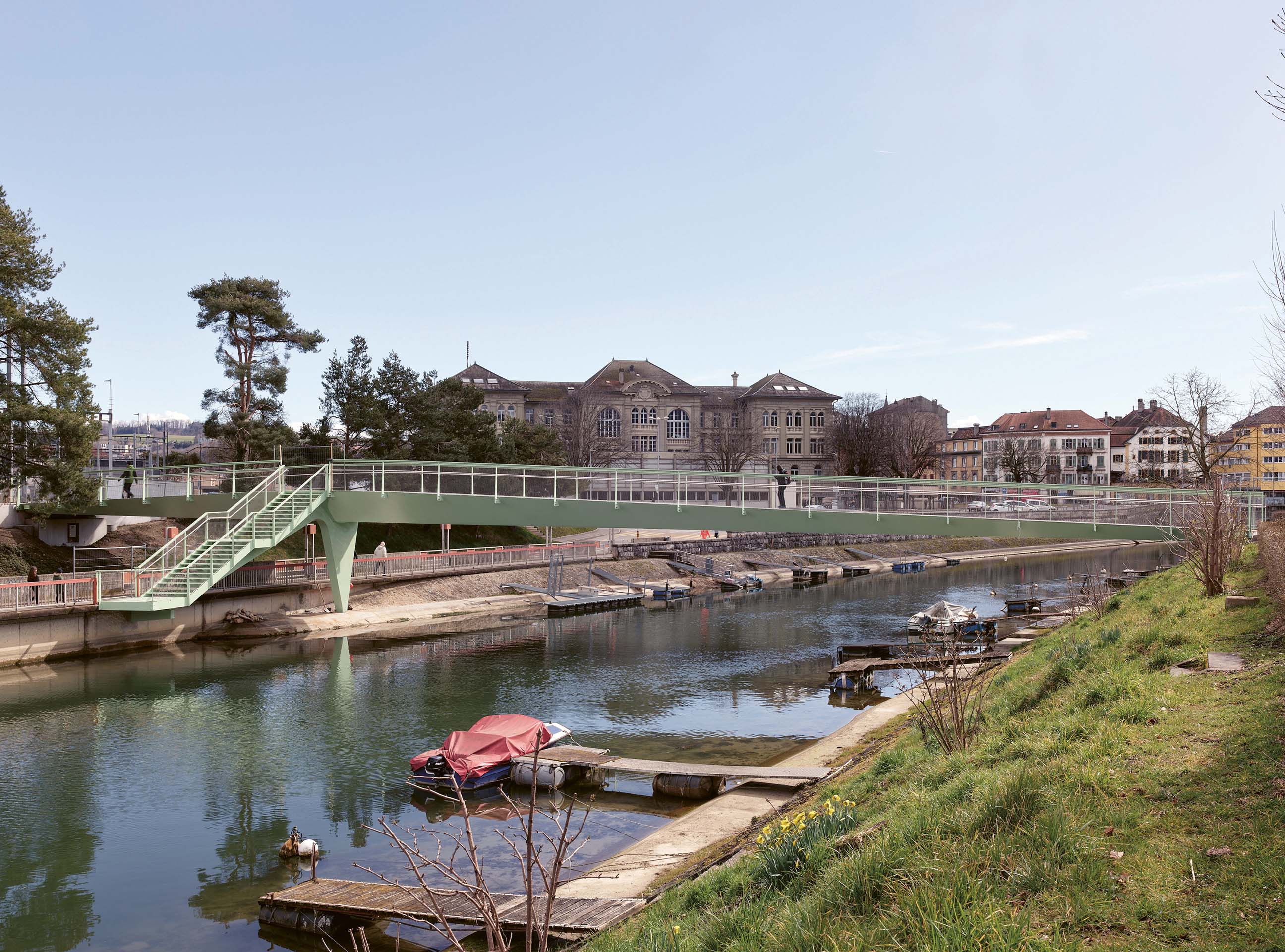 Prix Acier 2026 : Passerelle des Cigarières pour la mobilité douce, Yverdon-Les-Bains VD