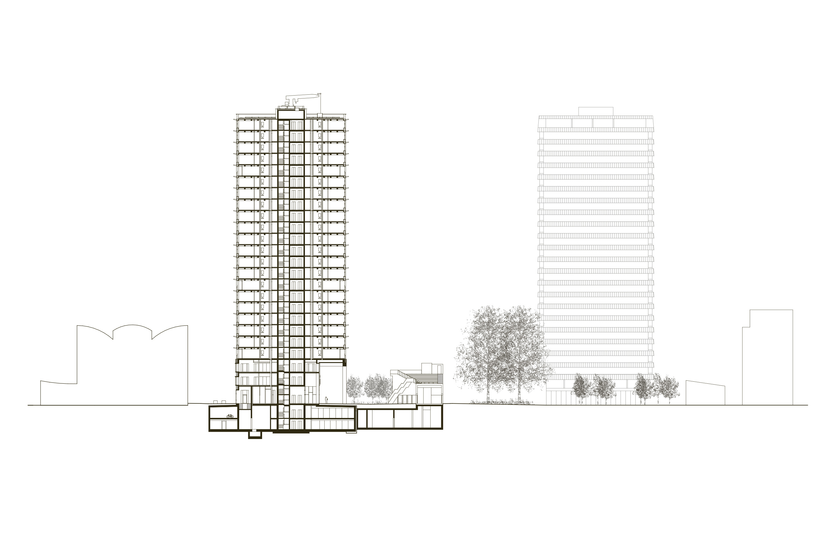 Boltshauser Architekten, High Rise H1, Zwhatt-Areal, Zürich-Regensdorf