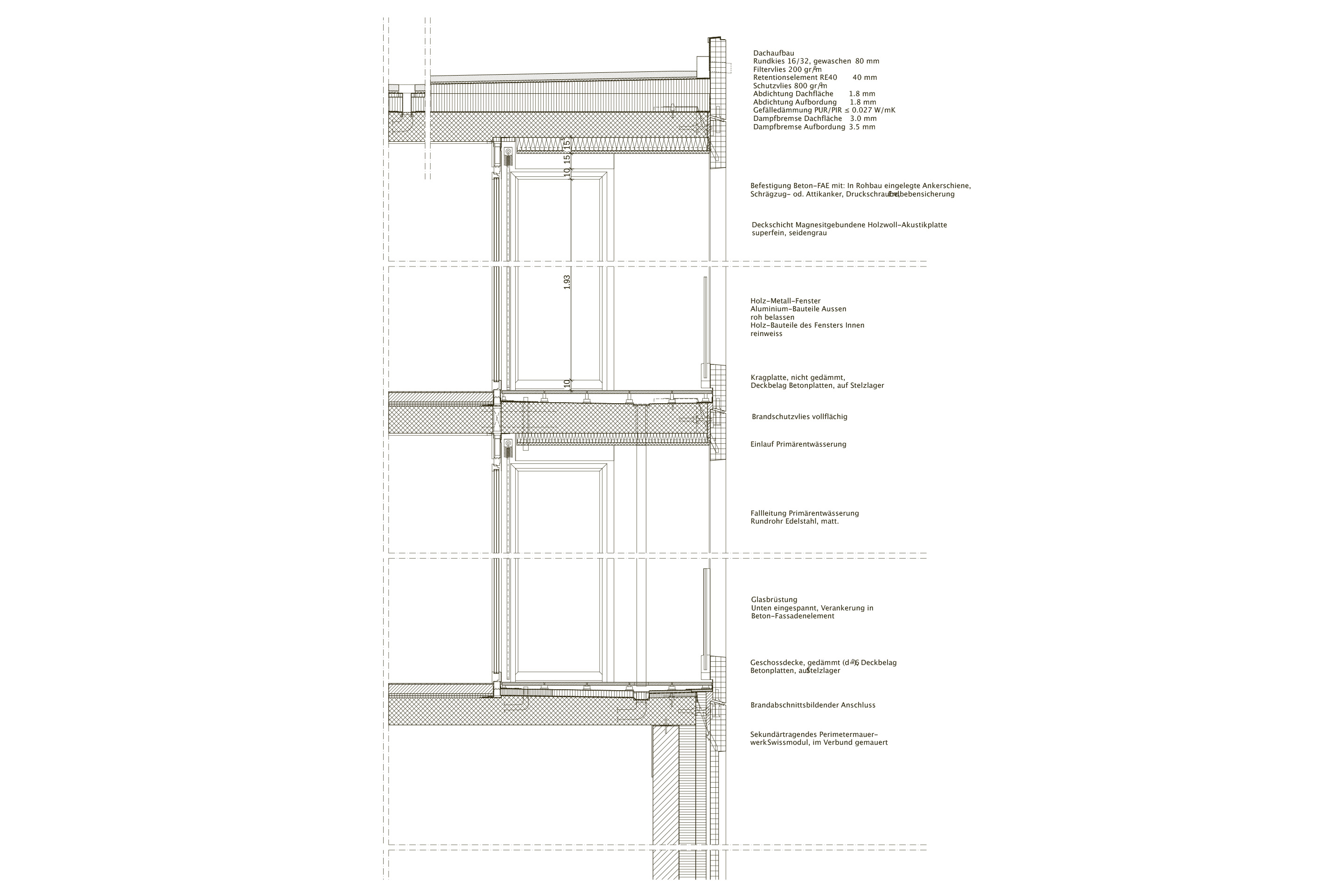 Sezione costruttiva della torre