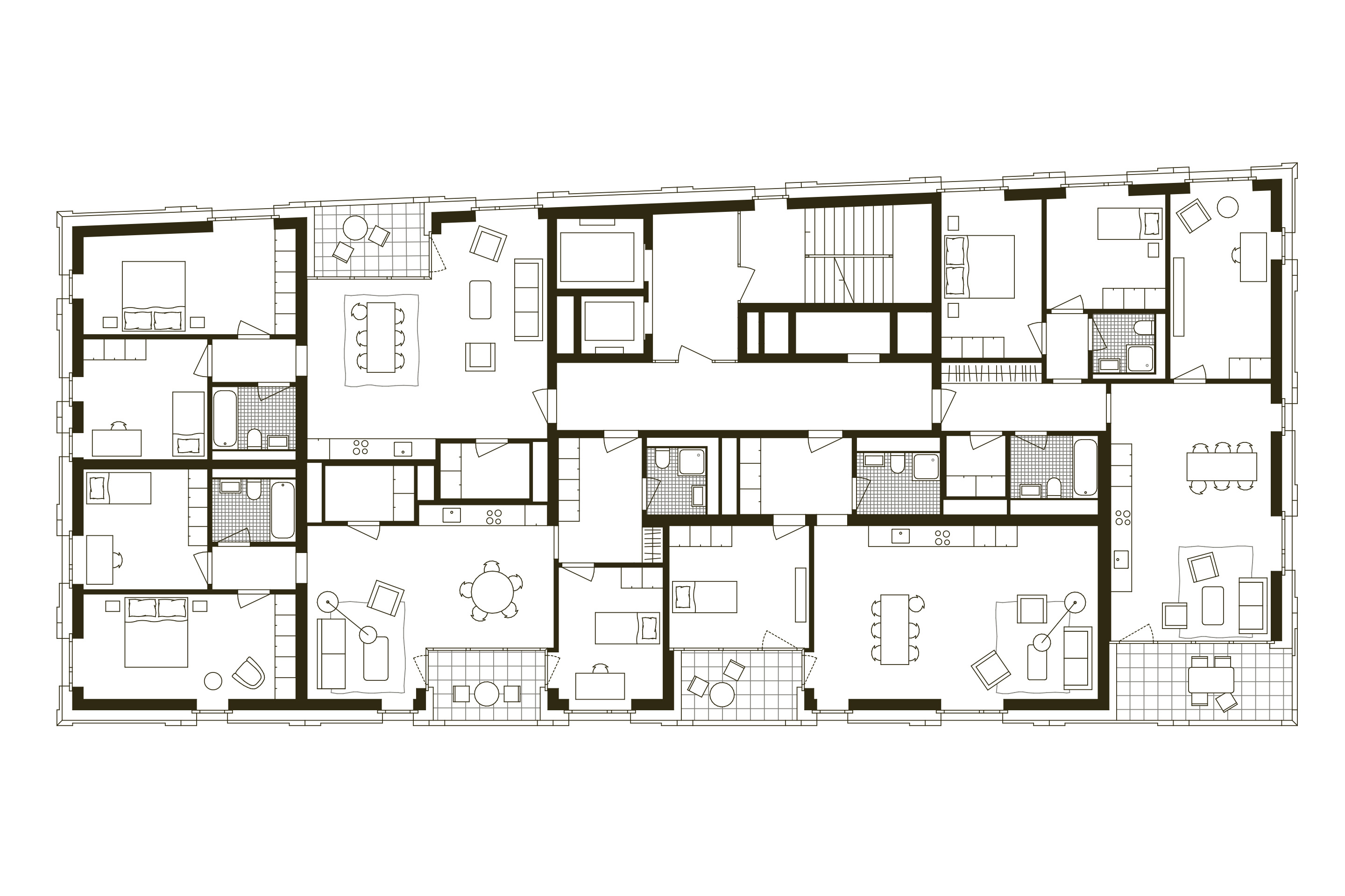 North tower, 18th floor plan