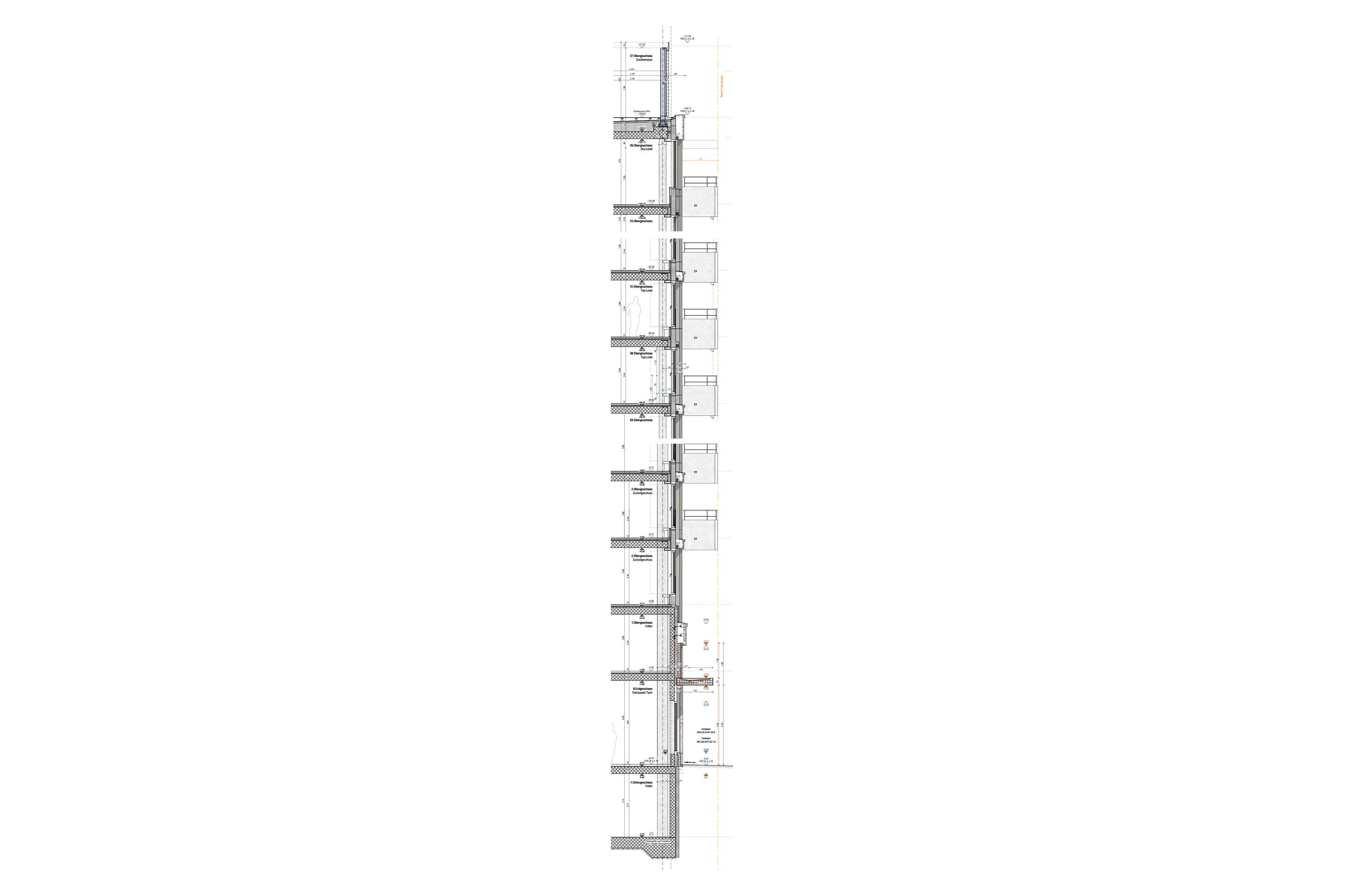 Construction section of the tower