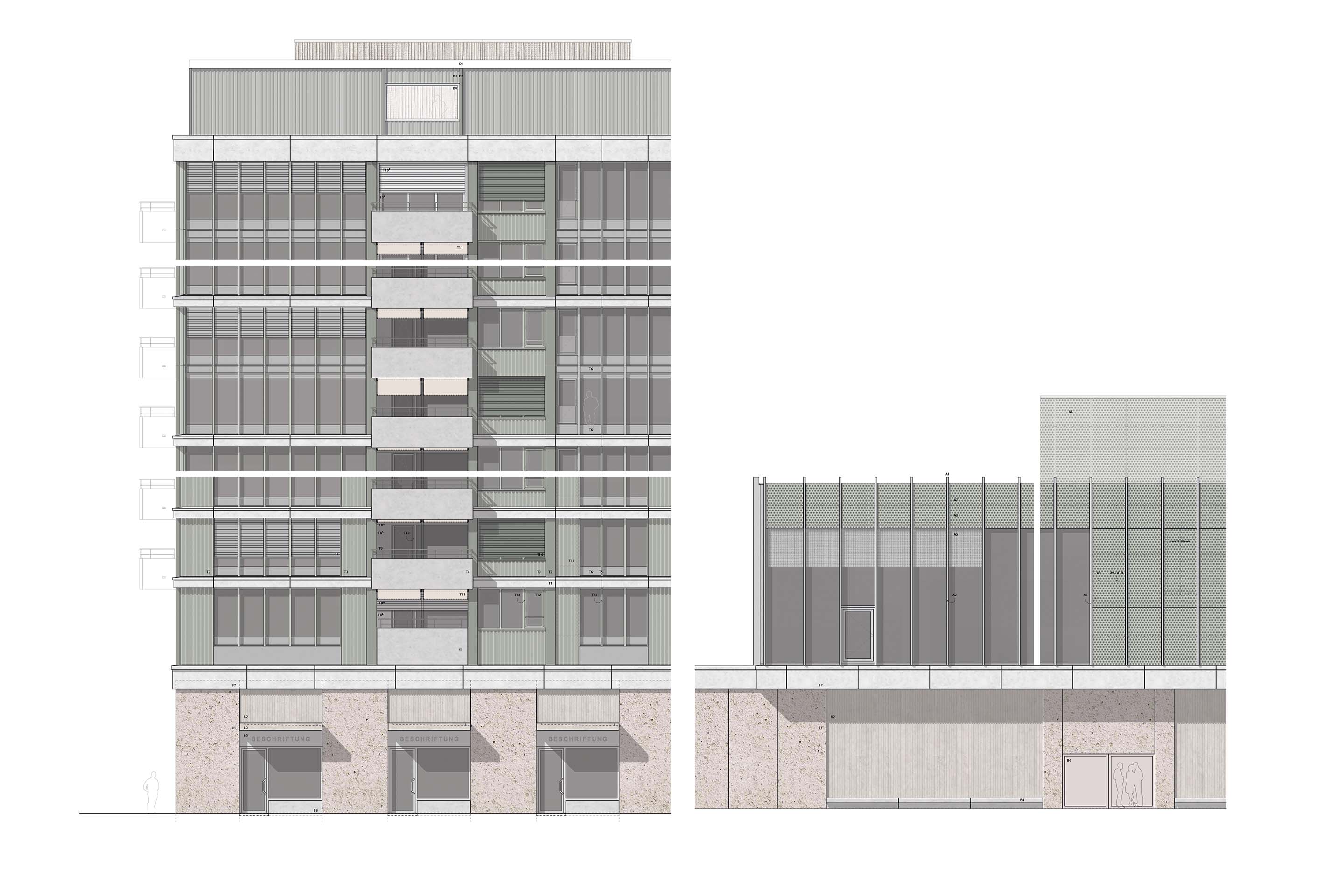 Colour scheme for the tower and the arena