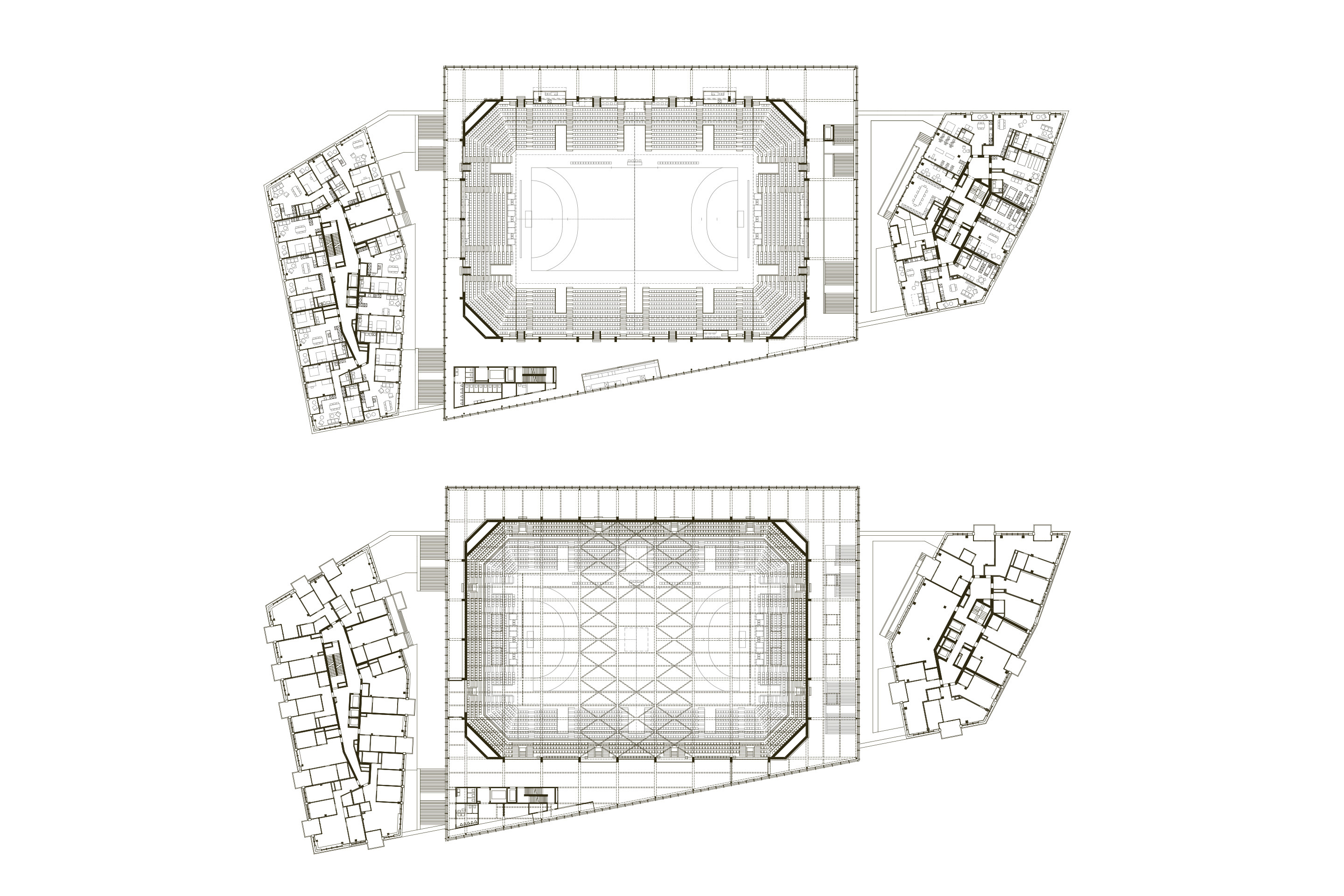 Third and Second floor plan