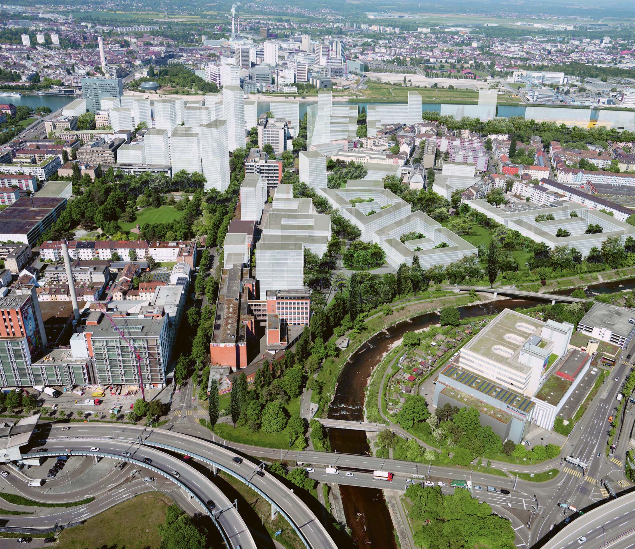 Progetto  «Rheinhattan», Basel Klybeck (2011-2014).