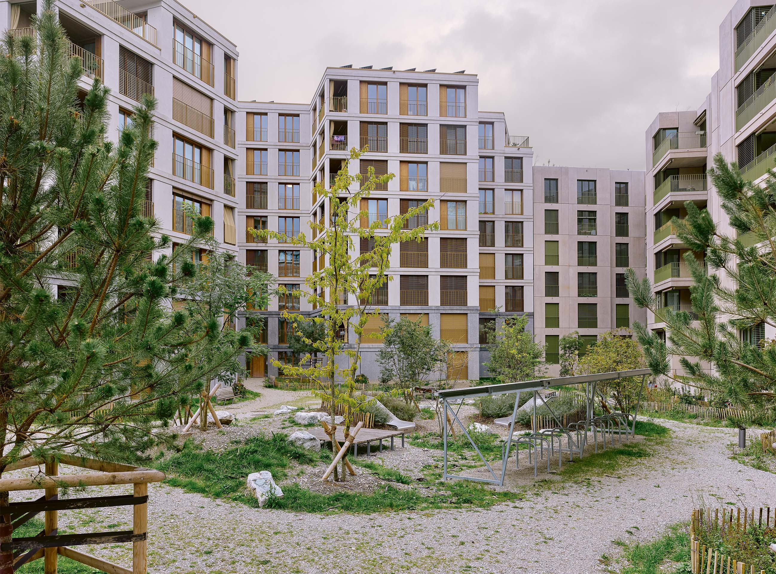 Ansicht des 2023 erstellten CIEPP-Wohngebäudes von LRS Architetctes