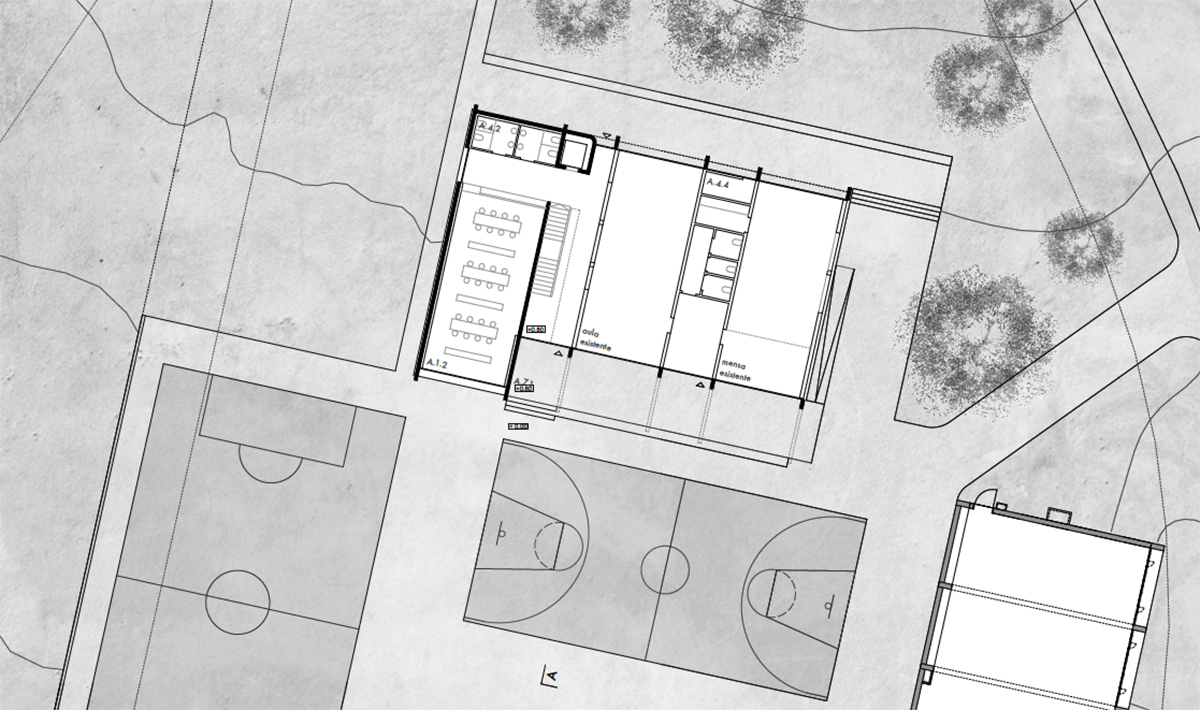 Montemurro Aguiar Architetti, progetto per l'ampliamento della Scuola elementare, Melano (TI), 2018, 3° premio