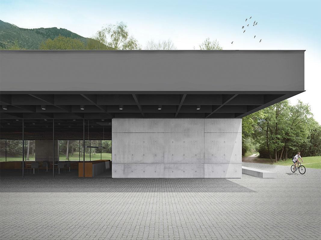 Montemurro Aguiar Architetti, progetto per la nuova palestra delle Terre di Pedemonte, Verscio (TI), 2018, 5° premio