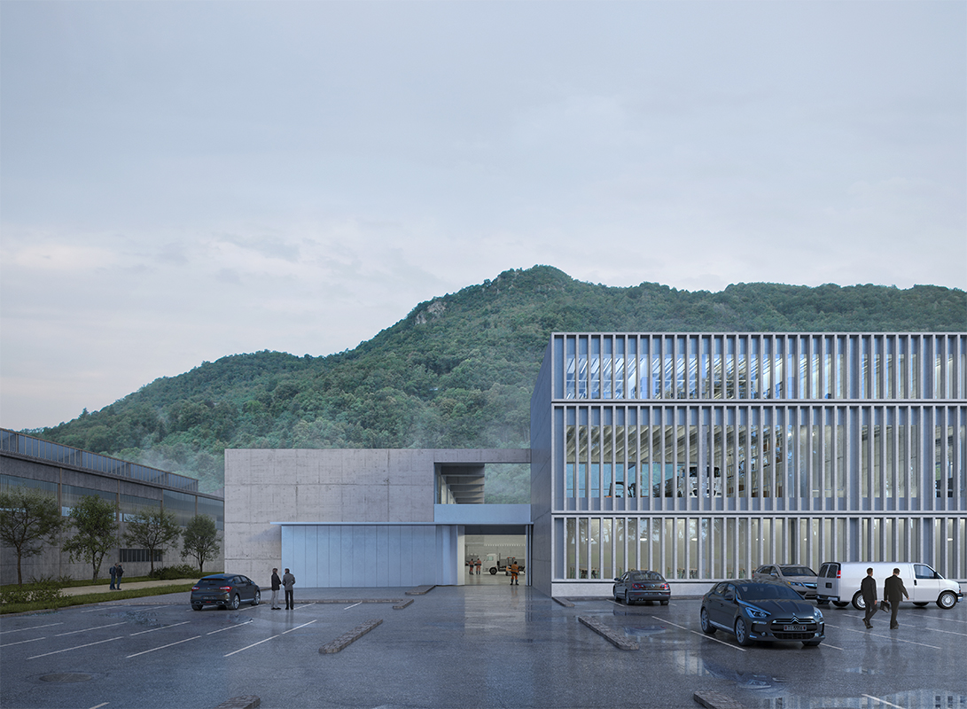 Montemurro Aguiar Architetti, progetto per la sede della Divisione spazi urbani, Lugano (TI), 2018, con Orsi &amp; associati, 3° premio