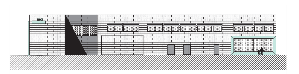 Ansicht Süd im geöffneten Zustand.