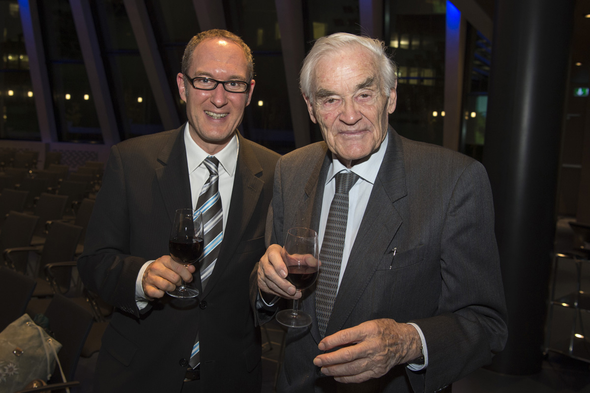 Christian Menn (re.) und Christian Rathgeb, Regierungsrat Kanton Graubünden.