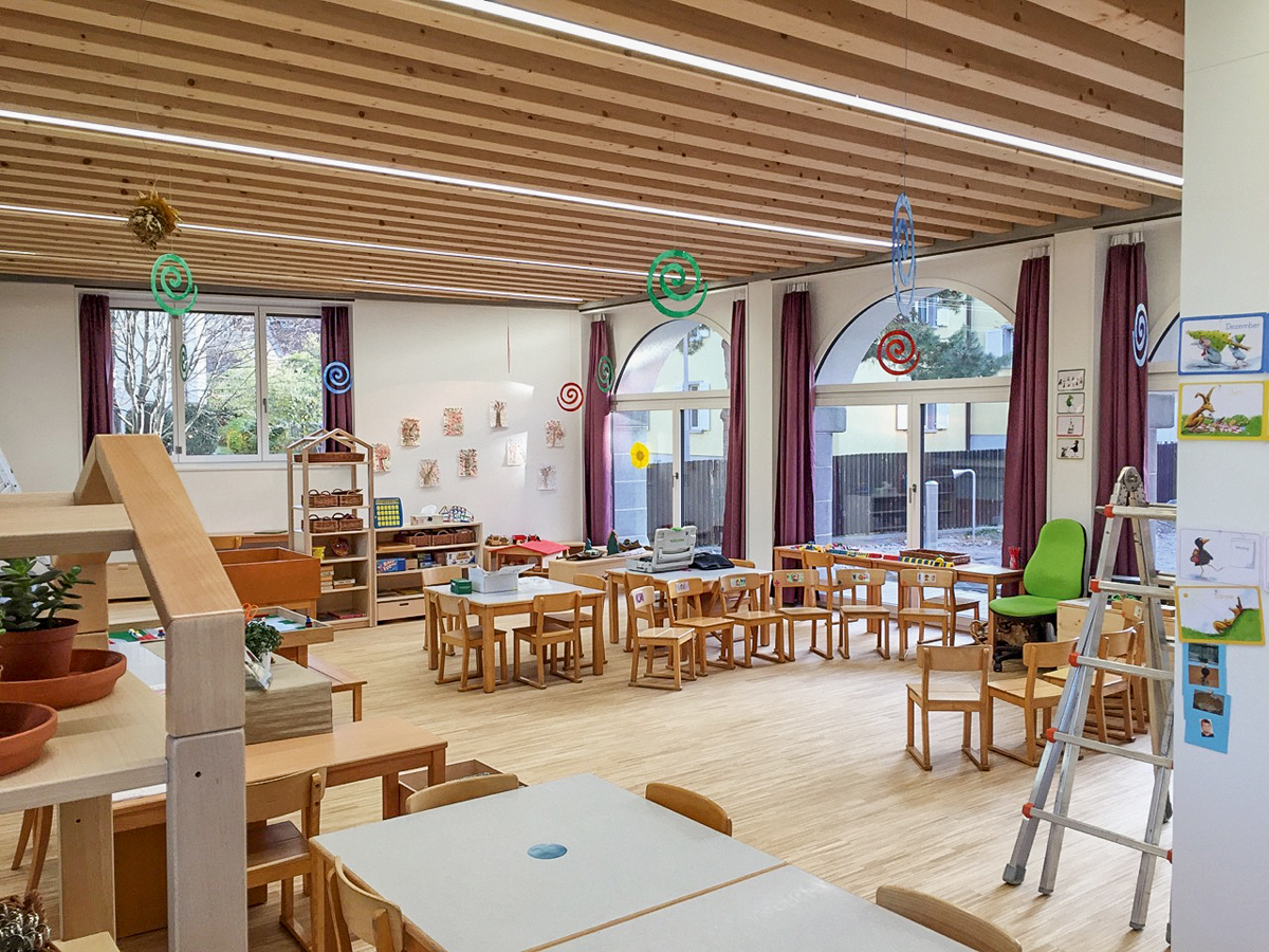 Innenraum des Kindergartens im EG.