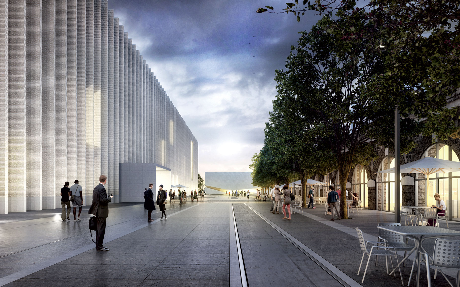 Vue sur le grand espace public