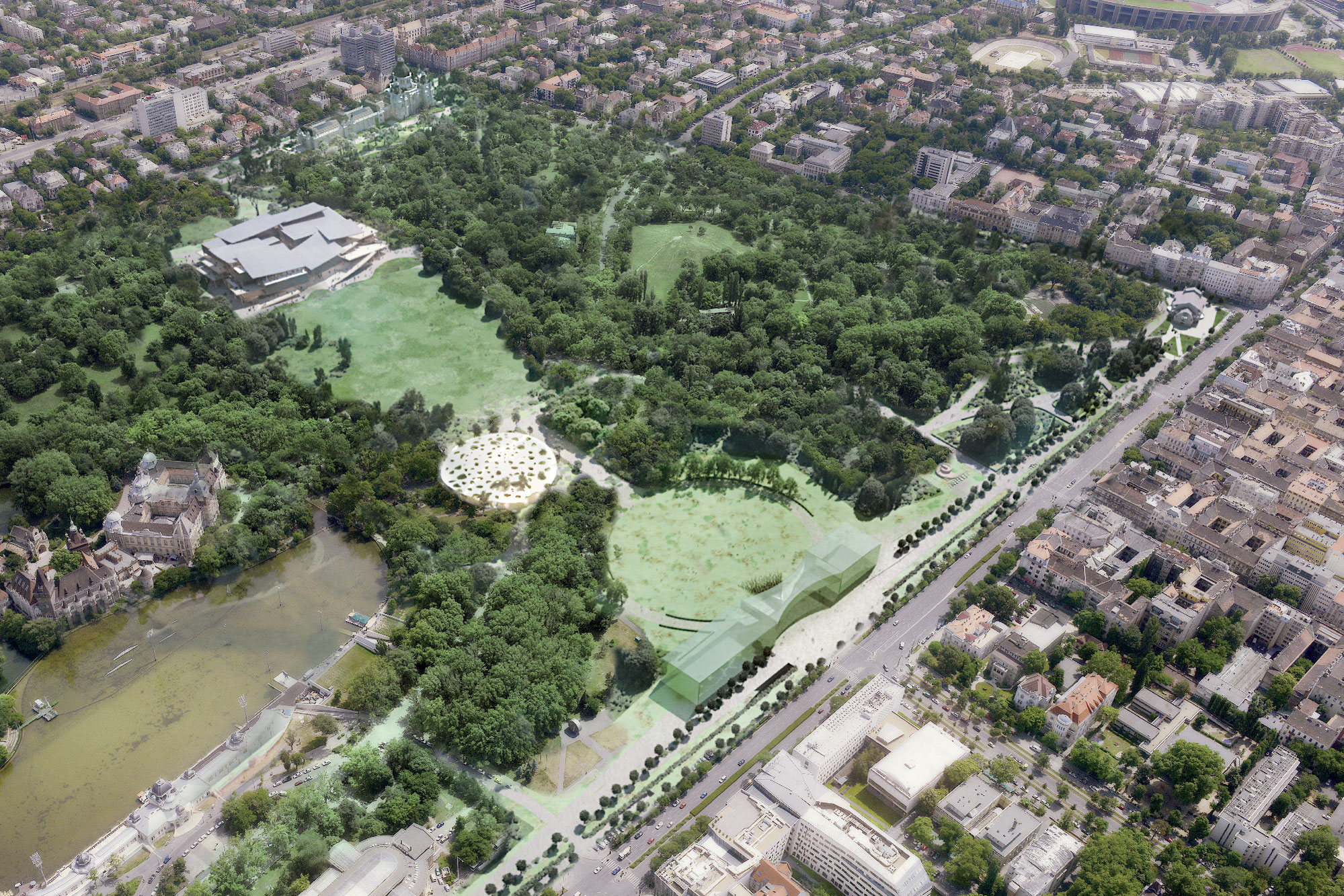 Vue d’ensemble du Liget Budapest Project