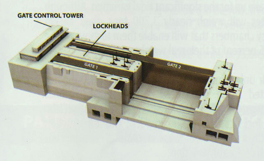 Nouvelles écluses et leurs vannes