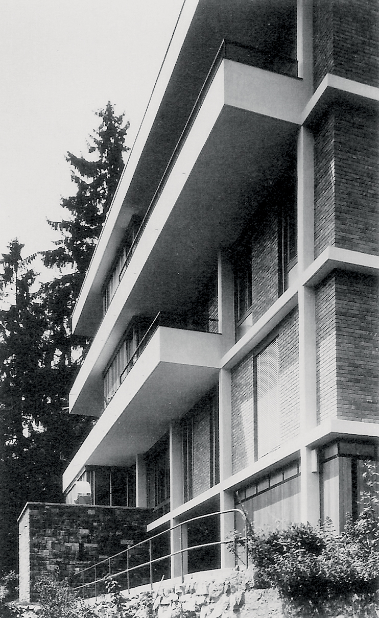 Alberto Camenzind e Bruno Brocchi, Casa d’appartamenti Partimco a Lugano, 1958.