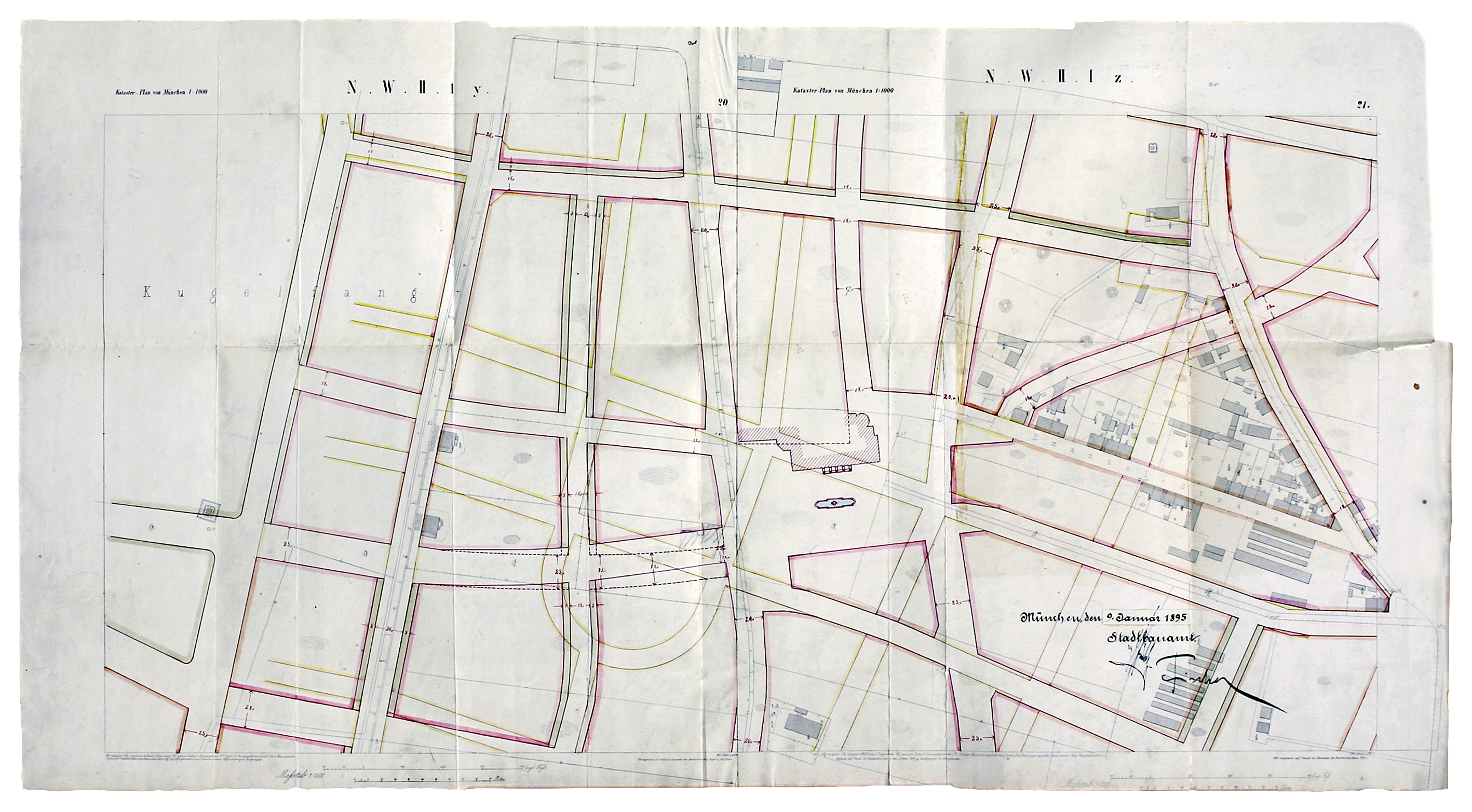 Stadtgrundriss Hohenzollernstrasse.