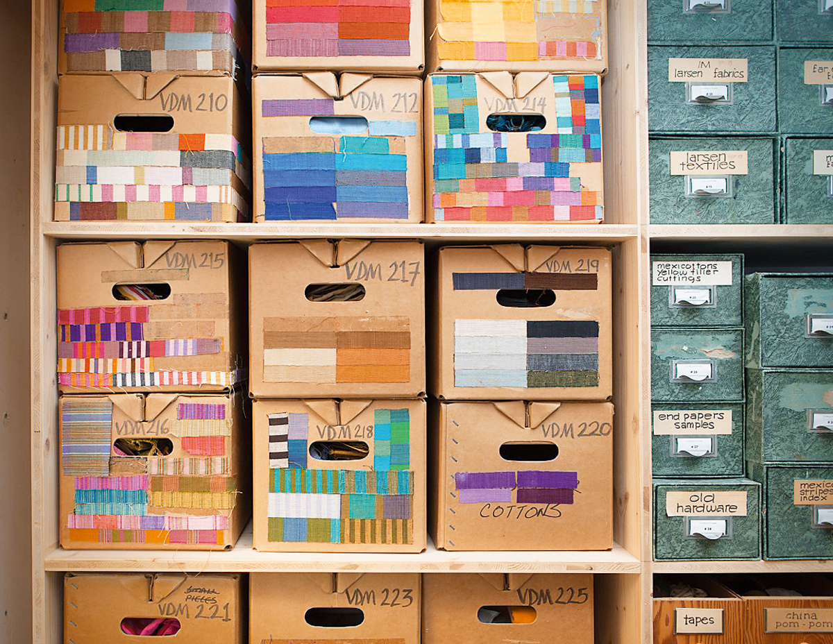 Von Girard angelegte Aufbewahrungskästen.