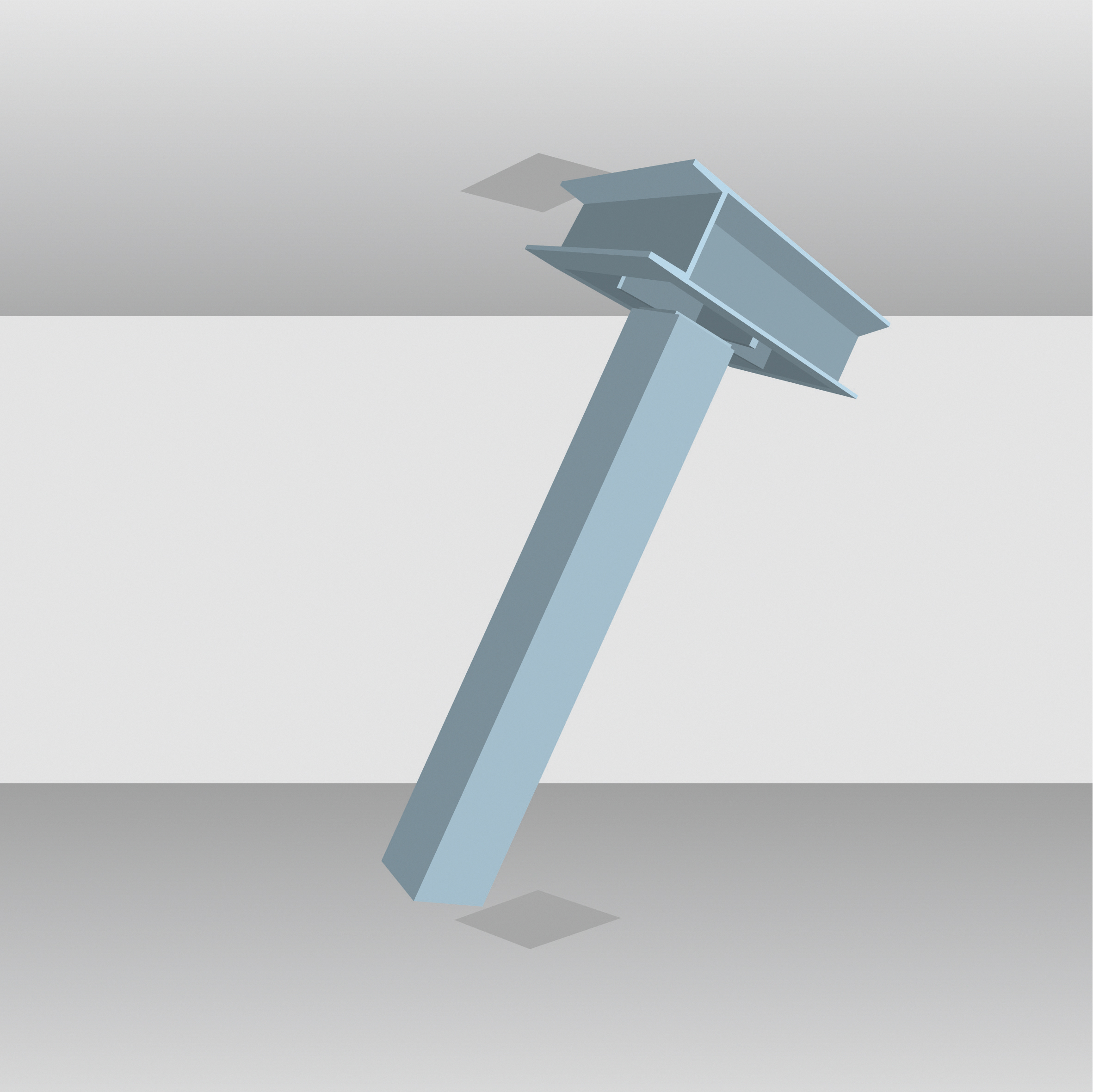 Verfahren zum Einbau eines nachträglich vorgespannten Stahlpilzes: Ersatz der Stütze.