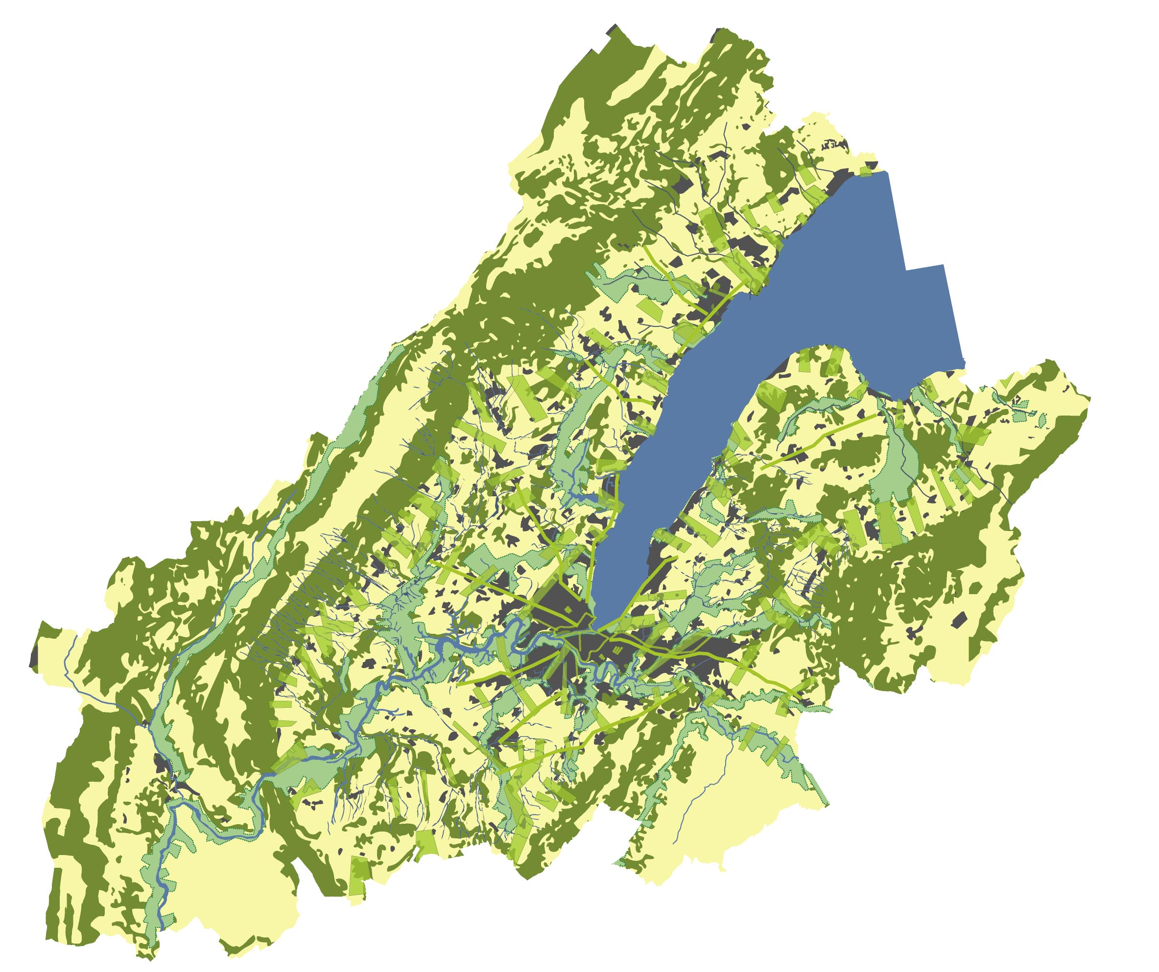 Charpente totale du Plan paysage